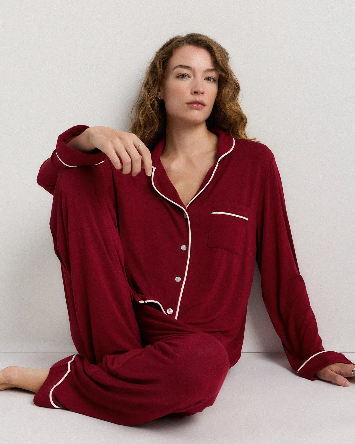 Bamboo Jersey Long Sleeve Pajama Set
