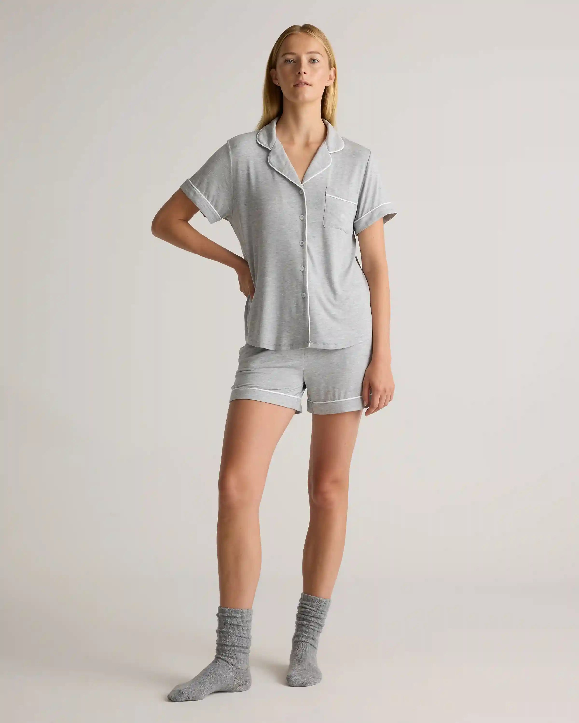 Bamboo Jersey Short Sleeve Pajama Set