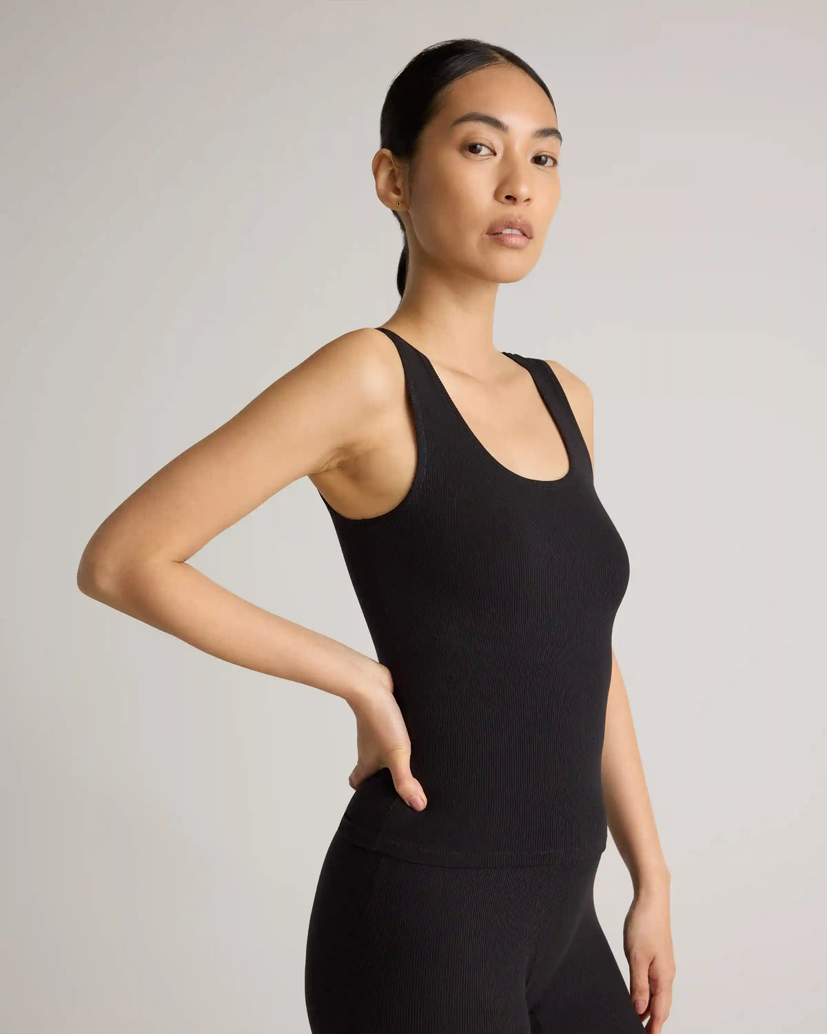 Tencel Rib Cropped Knit Lounge Tank (3-pack)