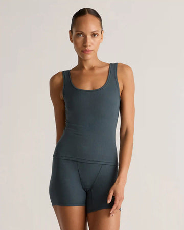 Tencel Rib Cropped Knit Lounge Tank (3-pack)