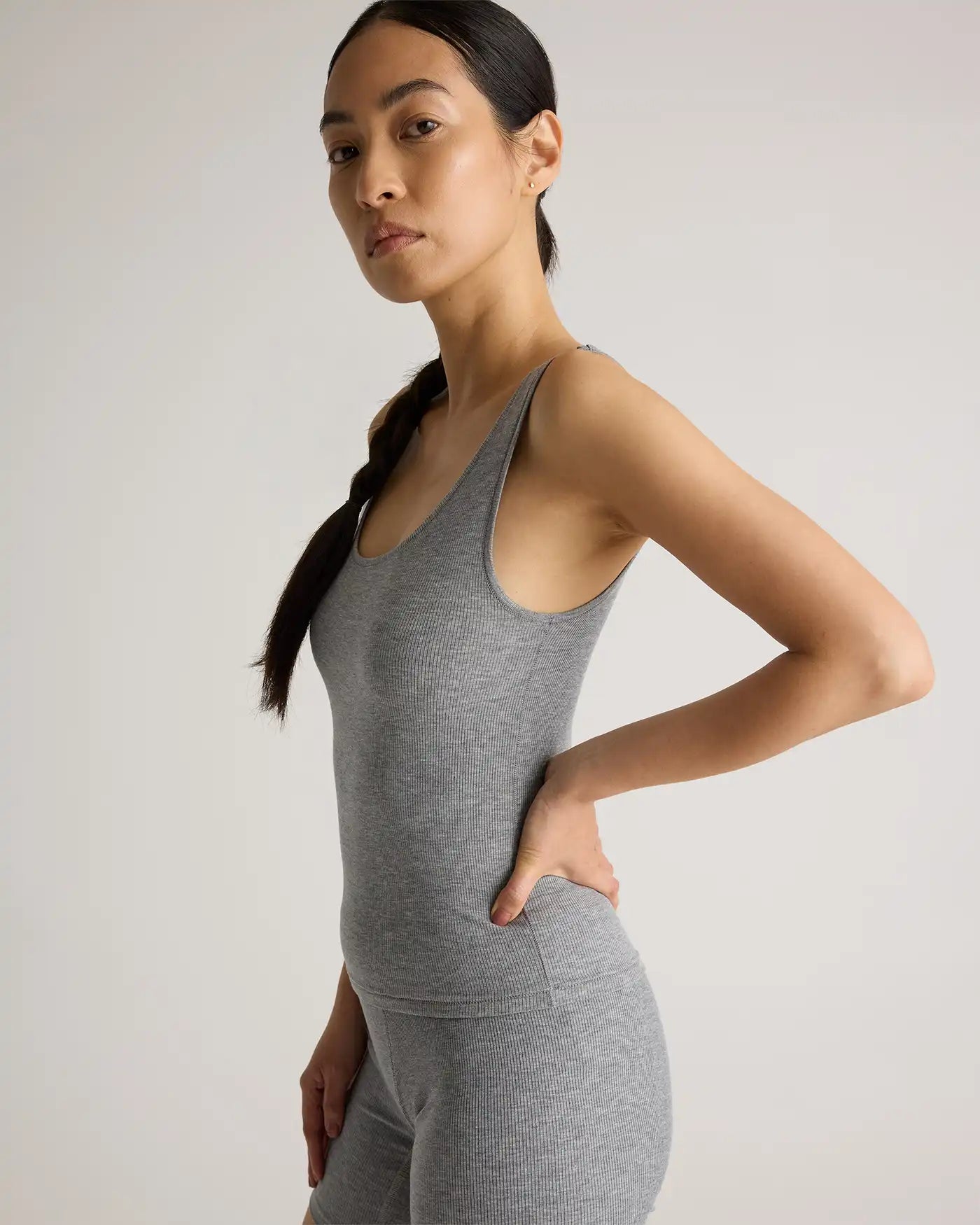 Tencel Rib Cropped Knit Lounge Tank (3-pack)
