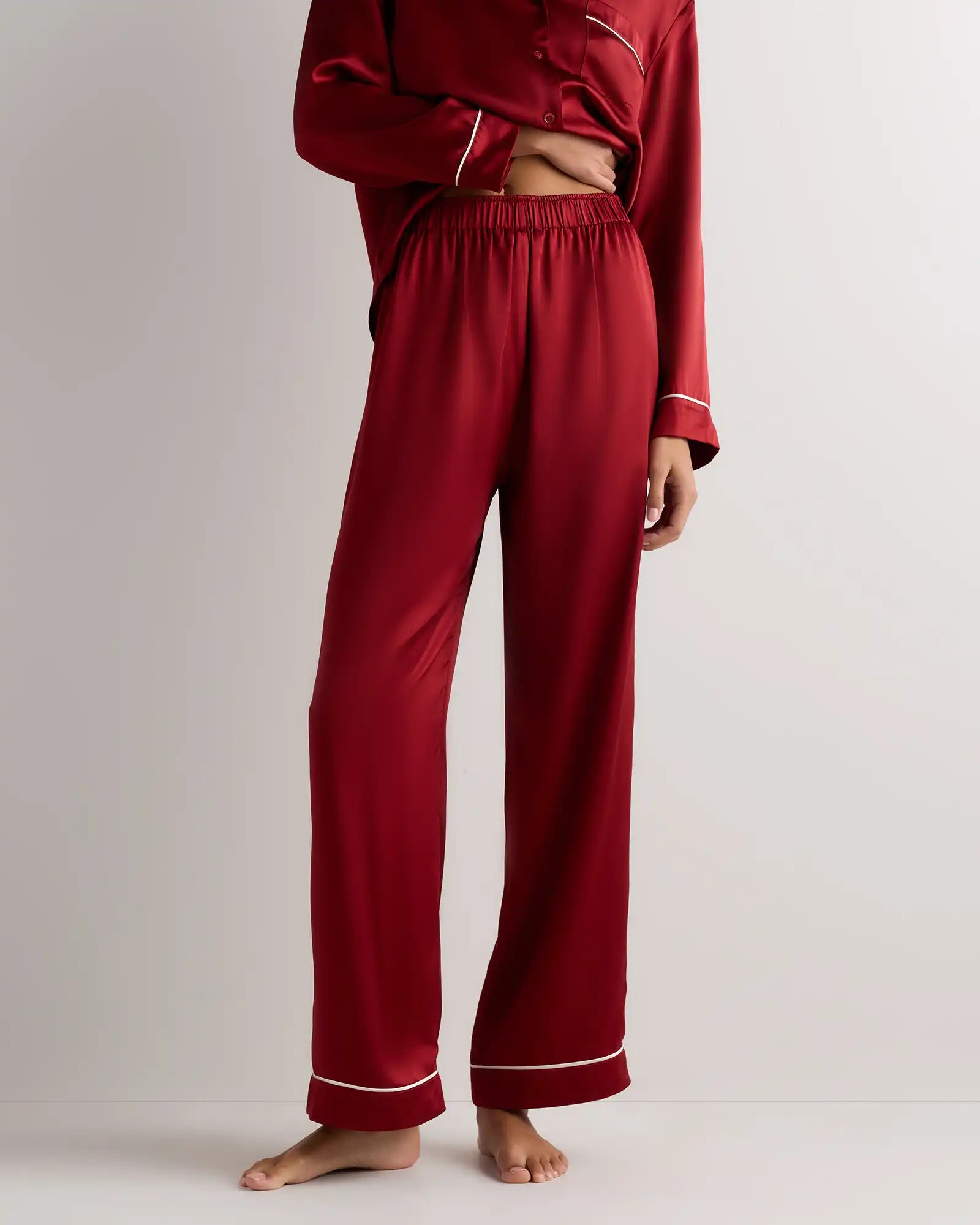 100% Washable Silk Satin Pajama Pant