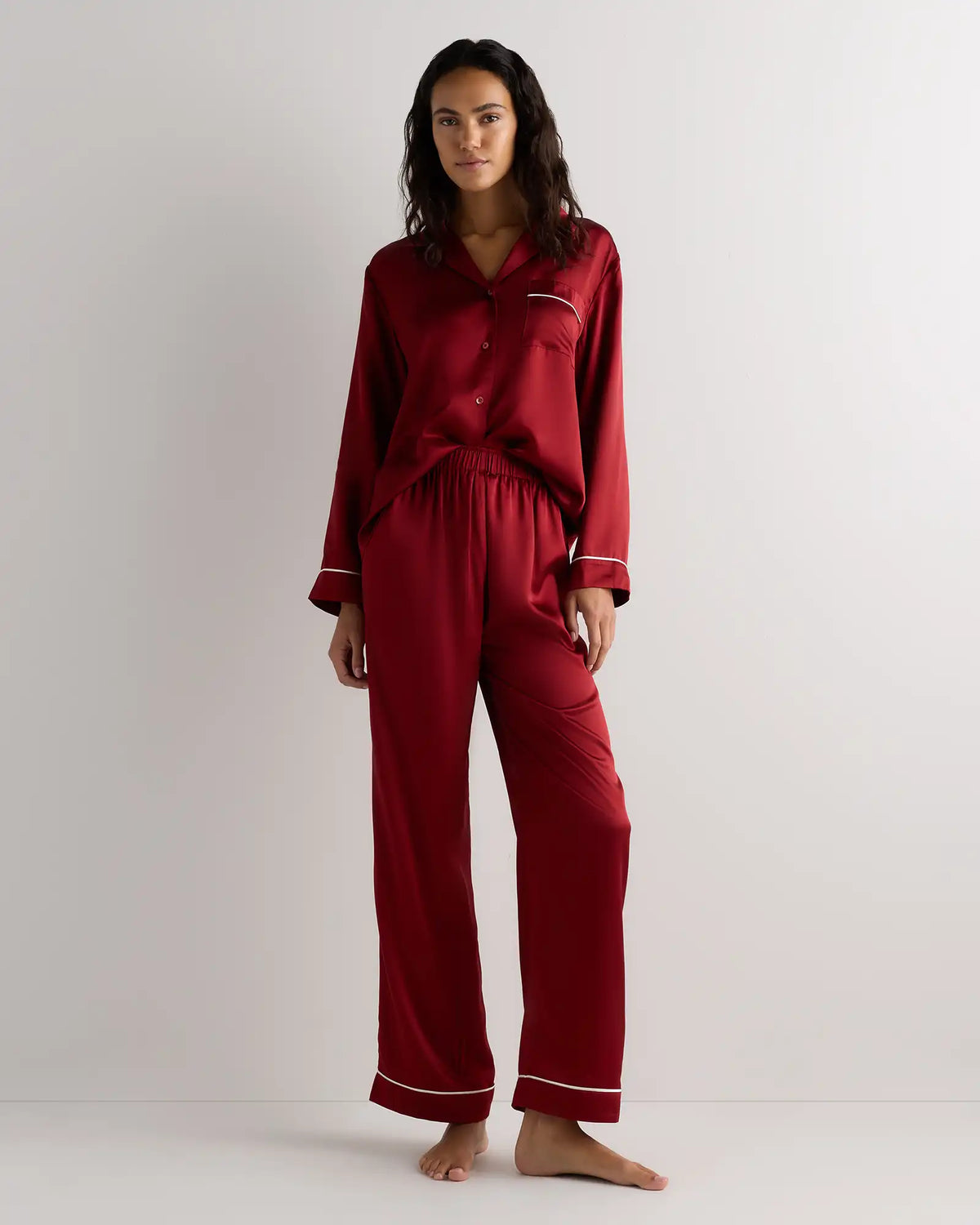 100% Washable Silk Satin Pajama Pant
