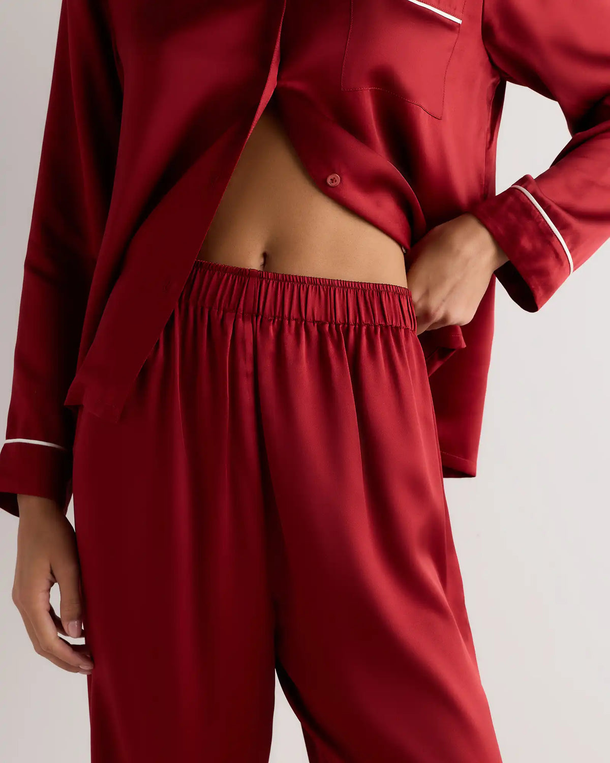 100% Washable Silk Satin Pajama Pant