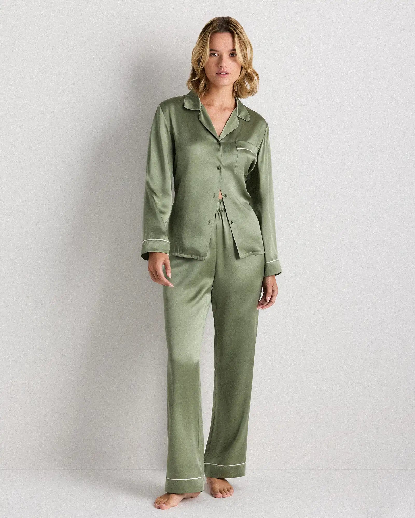 100% Washable Silk Satin Pajama Pant