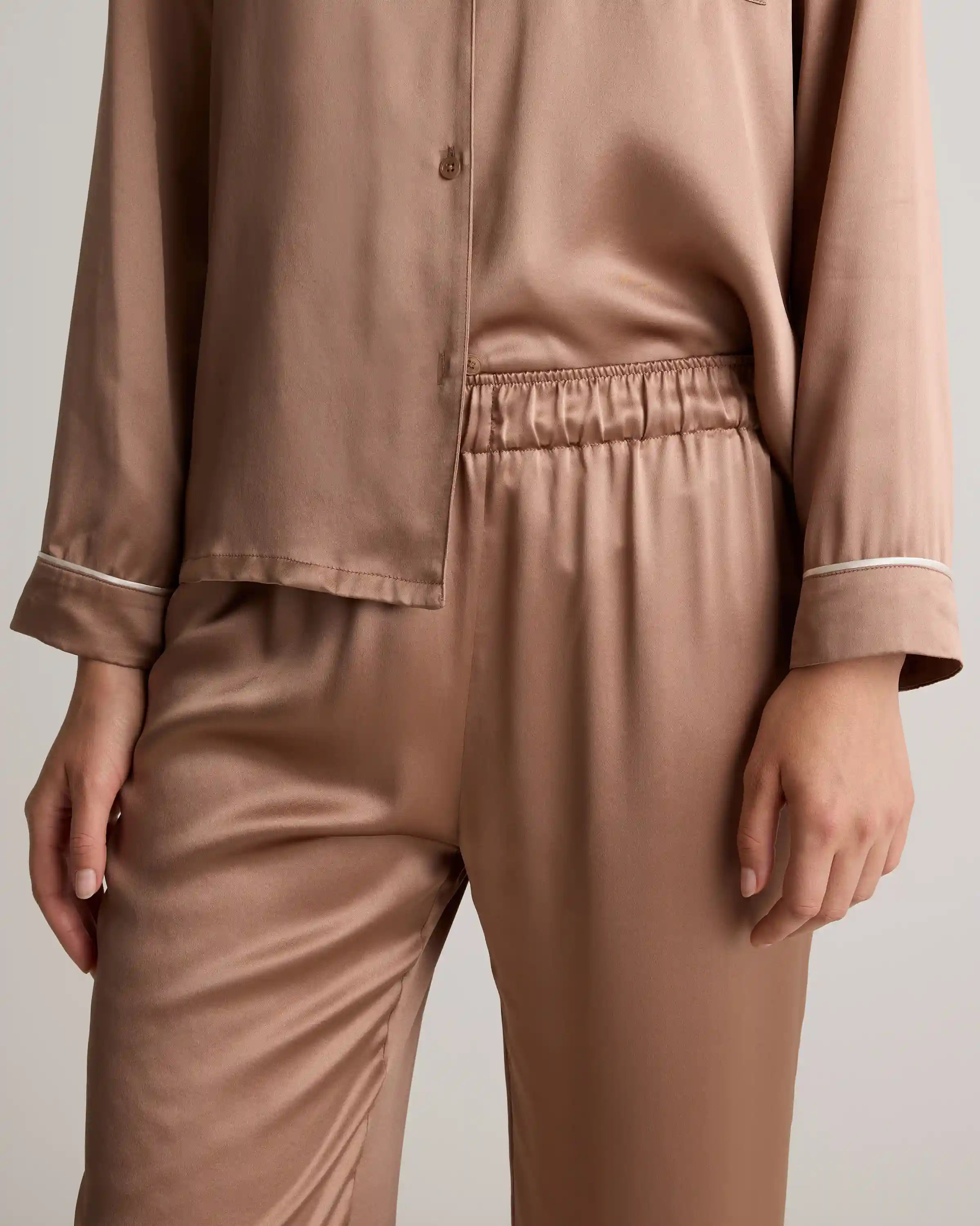 100% Washable Silk Satin Pajama Pant
