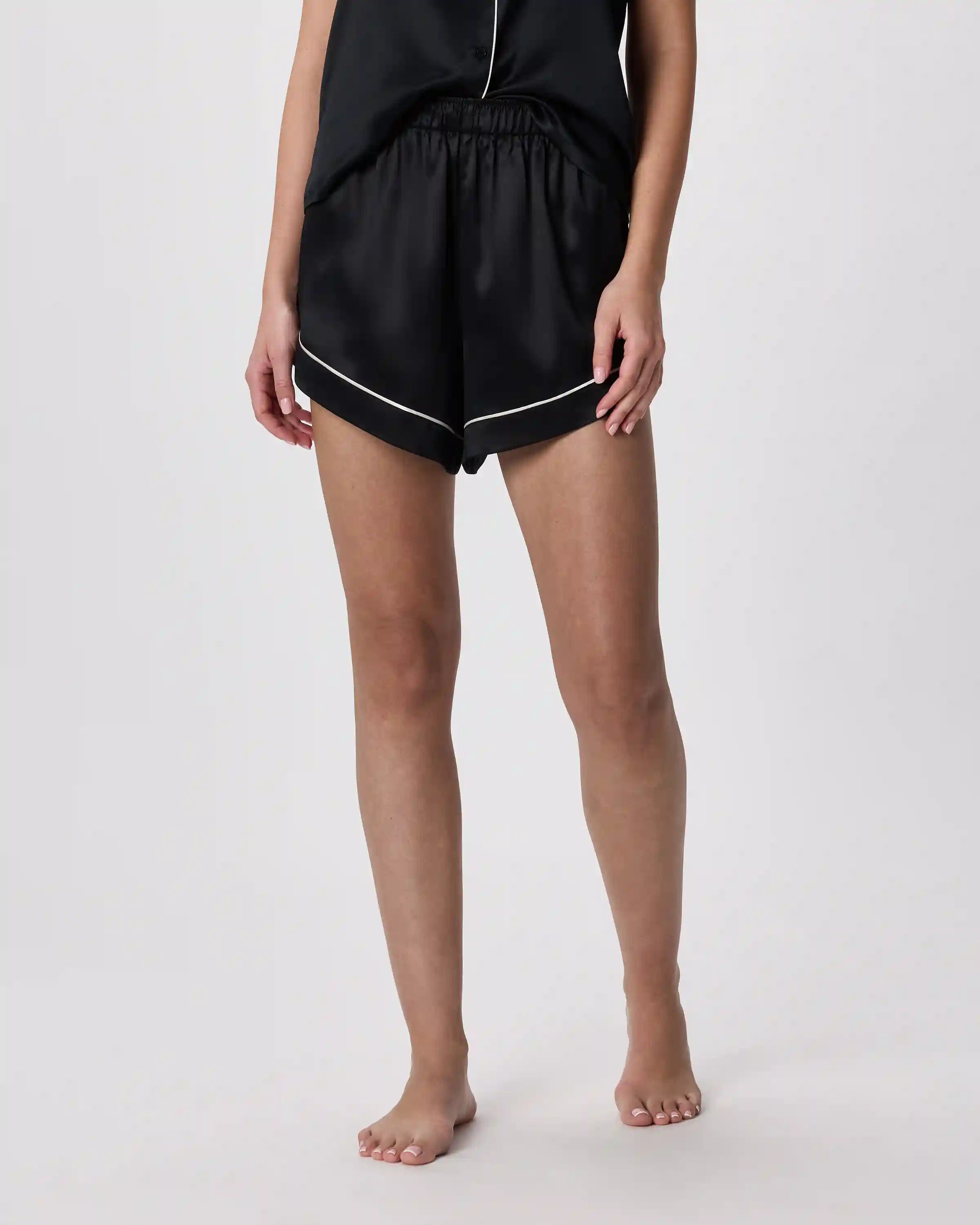 100% Washable Silk Satin Pajama Shorts
