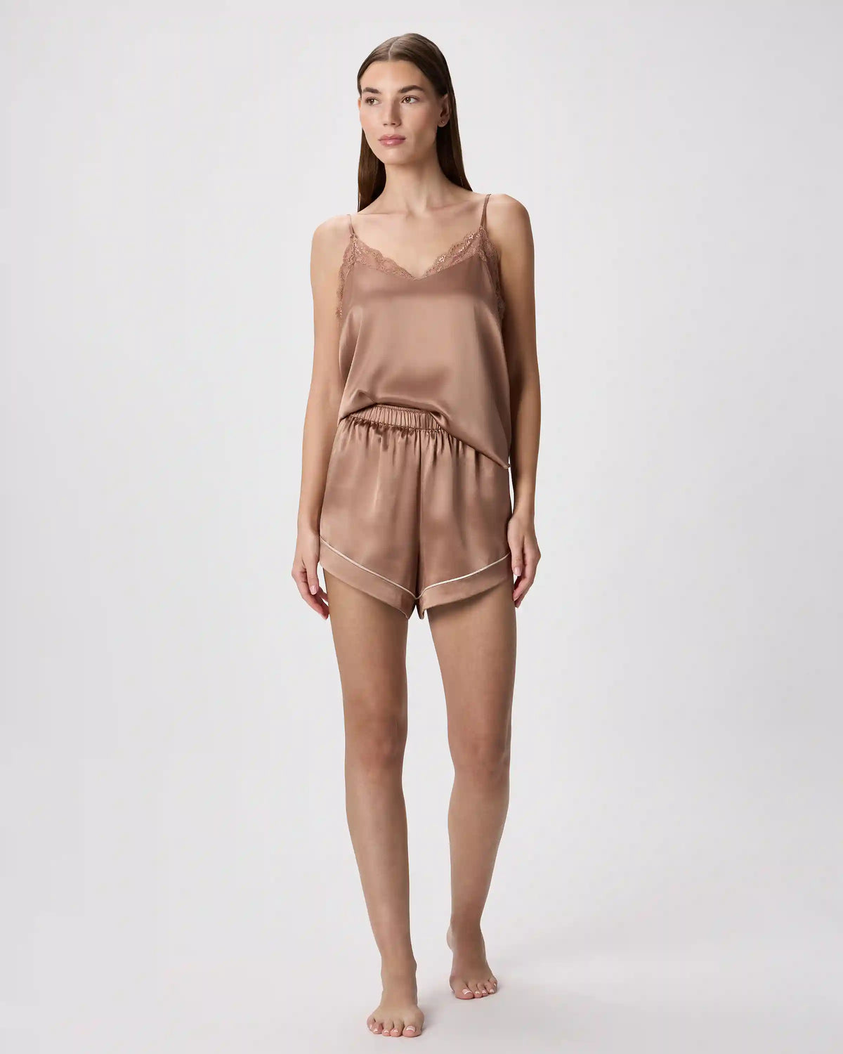 100% Washable Silk Satin Pajama Shorts