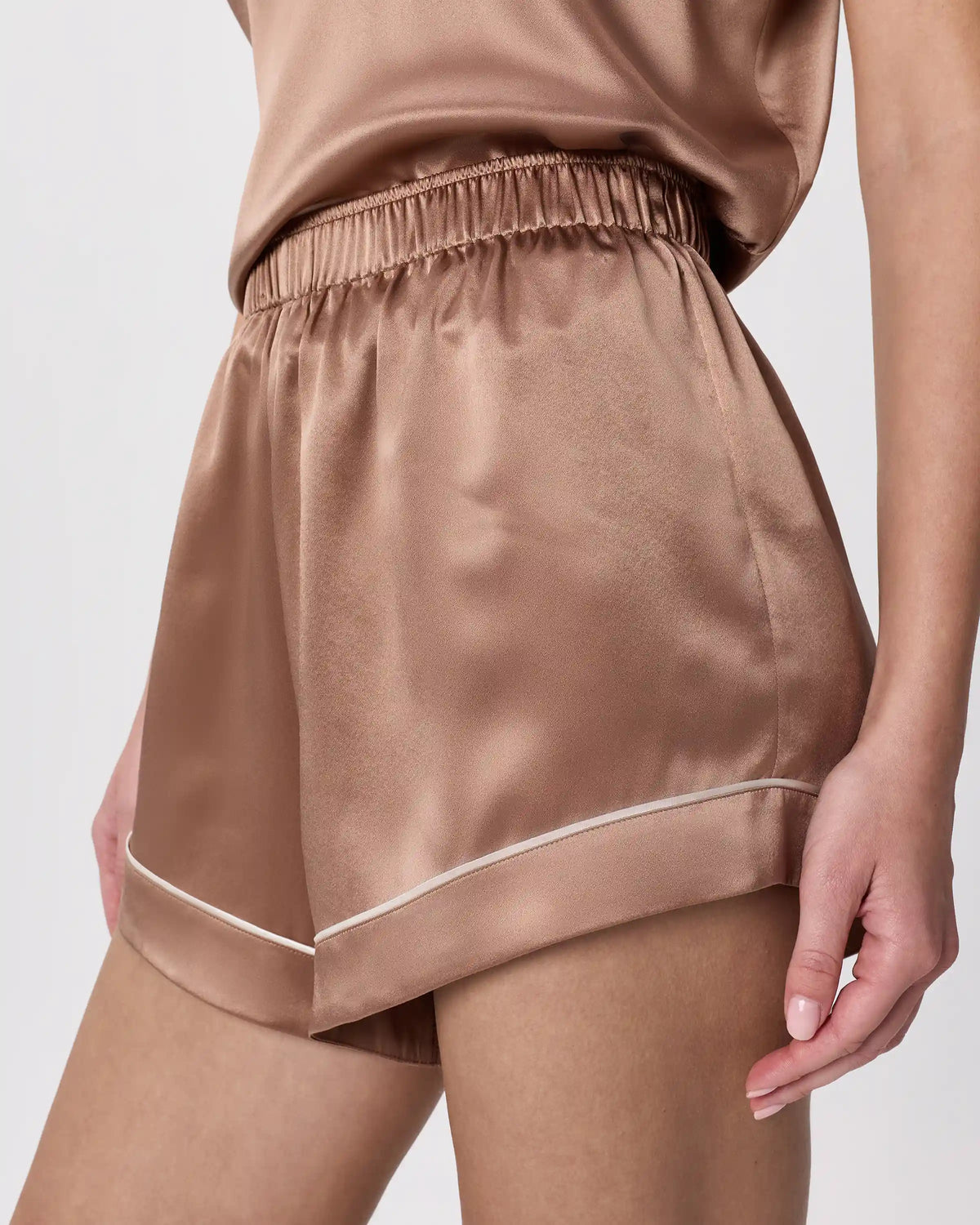 100% Washable Silk Satin Pajama Shorts