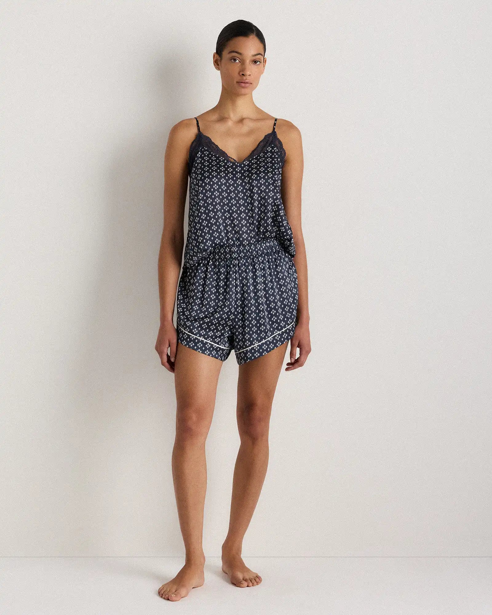 100% Washable Silk Satin Pajama Shorts