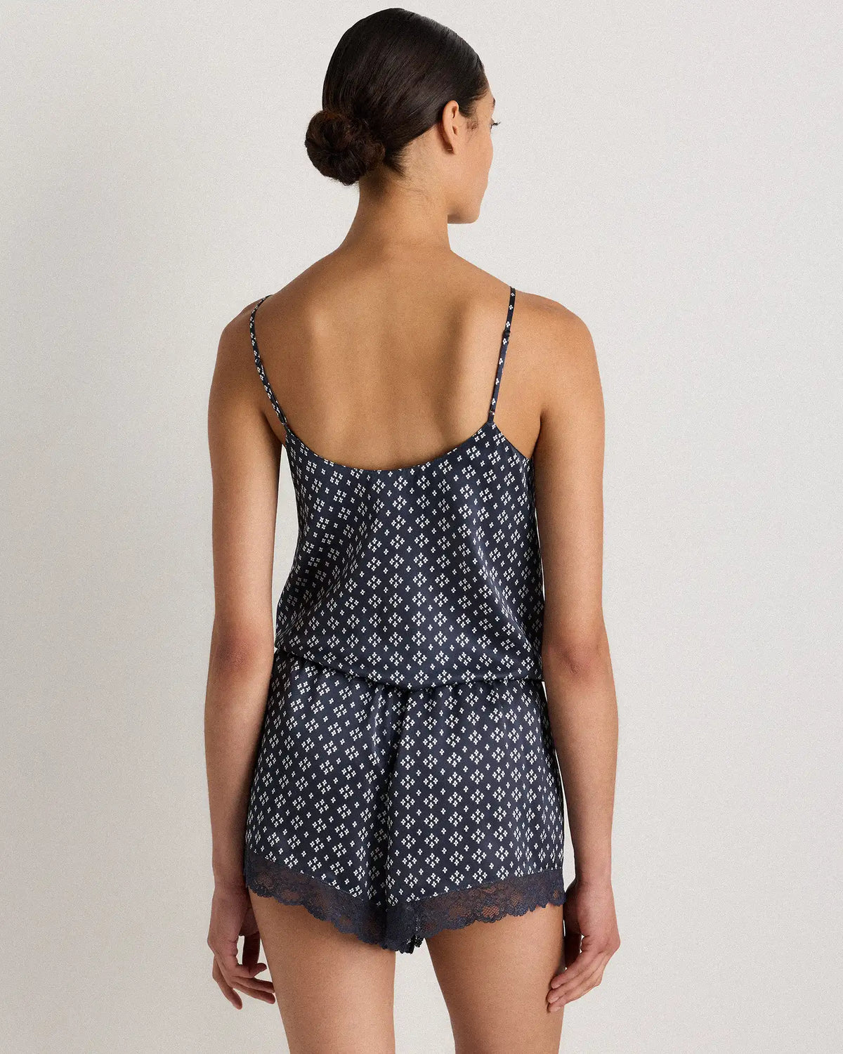 100% Washable Silk Satin Lace Pajama Shorts