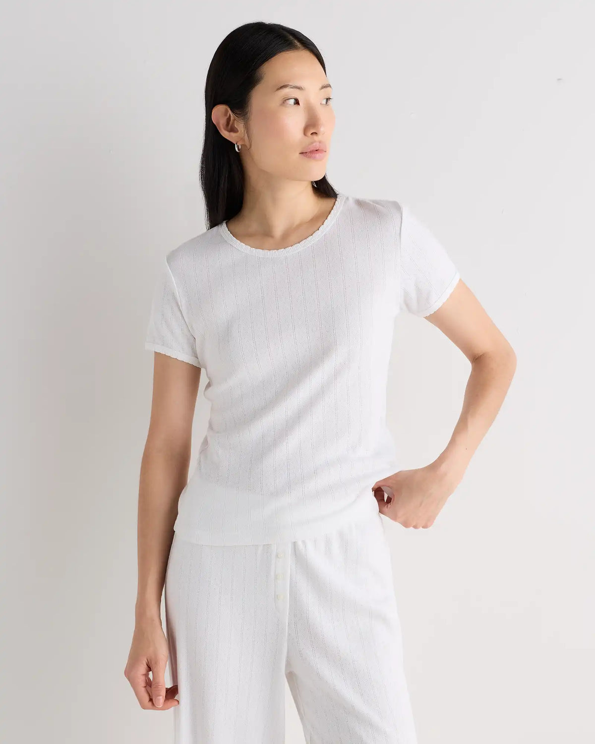 Organic Cotton Pointelle Pajama Set