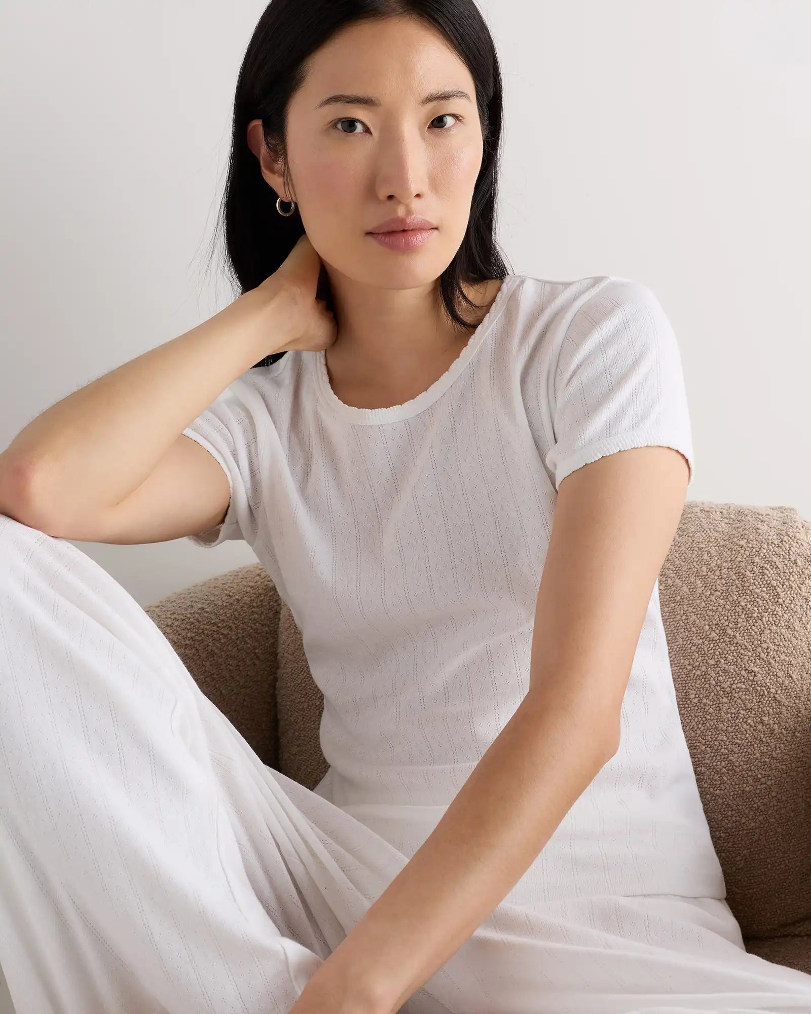 Organic Cotton Pointelle Pajama Set