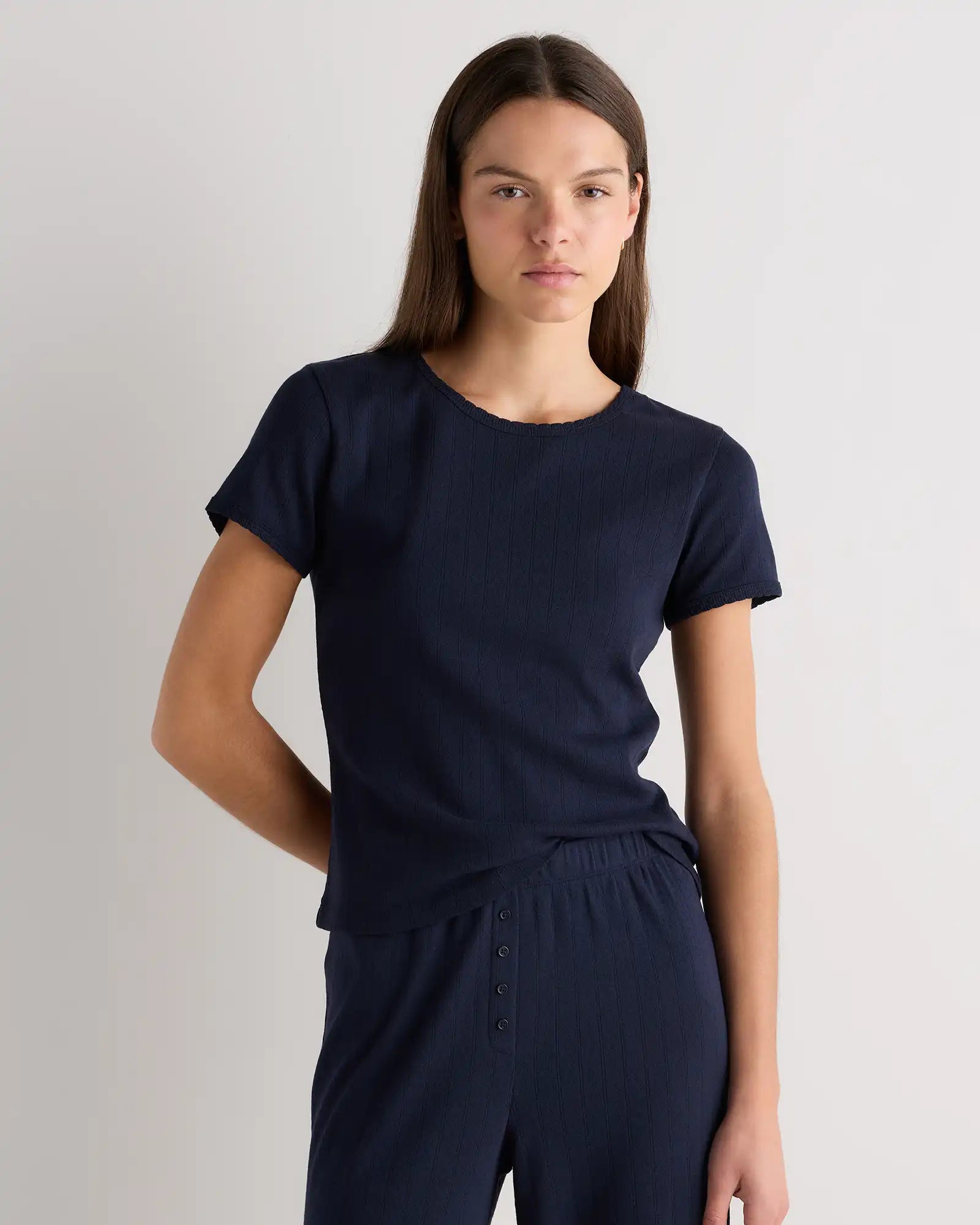 Organic Cotton Pointelle Pajama Set