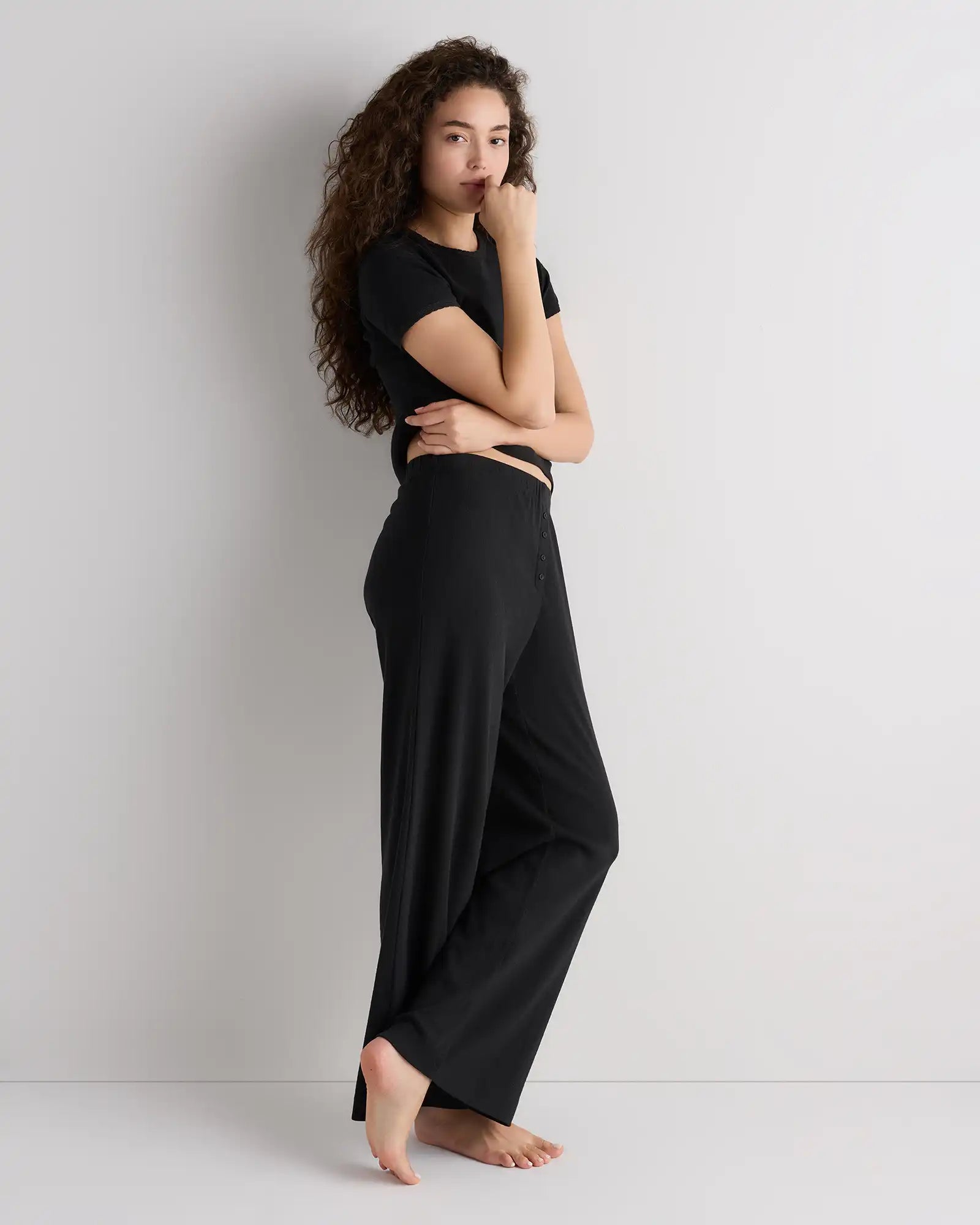 Organic Cotton Pointelle Pajama Set