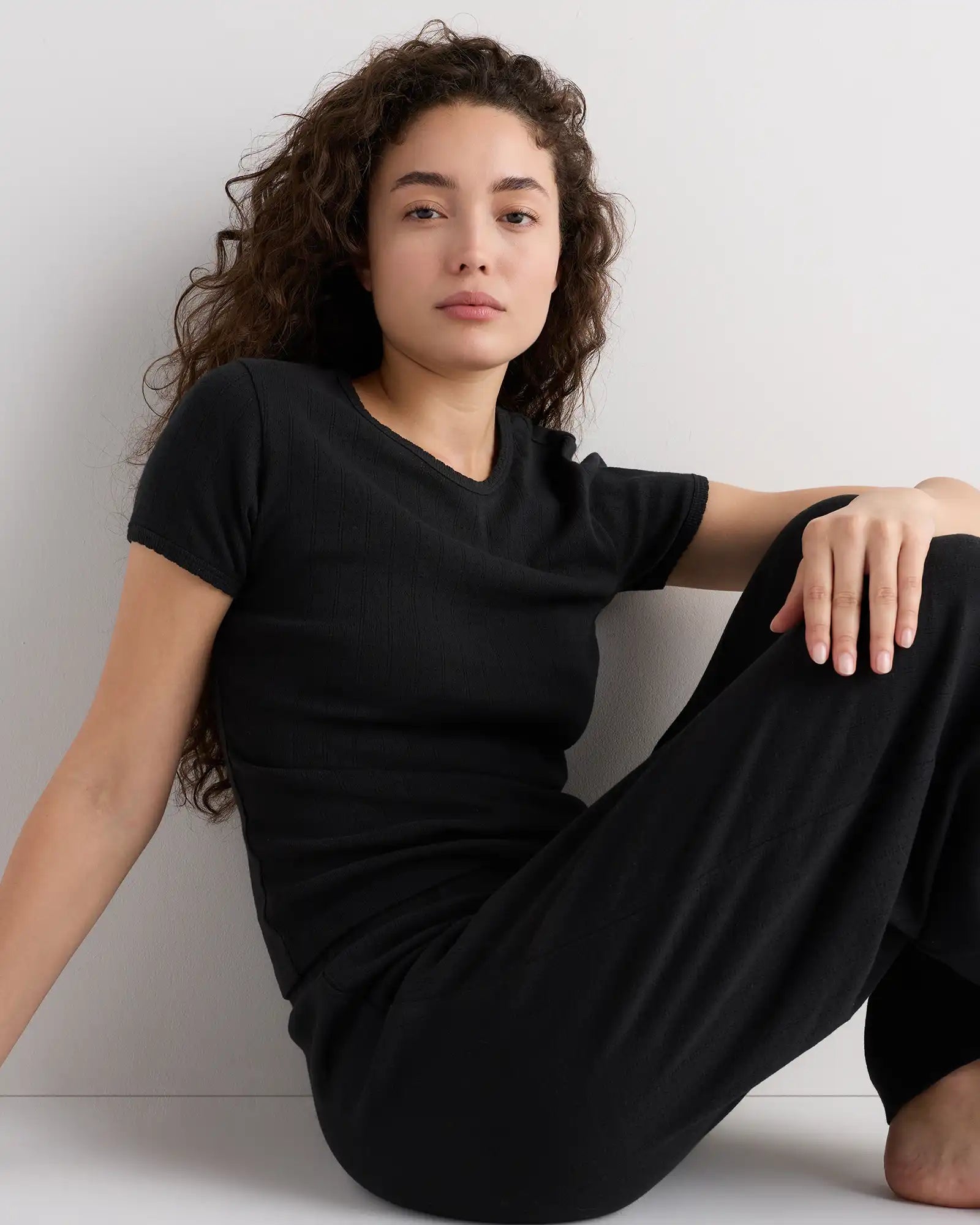Organic Cotton Pointelle Pajama Set