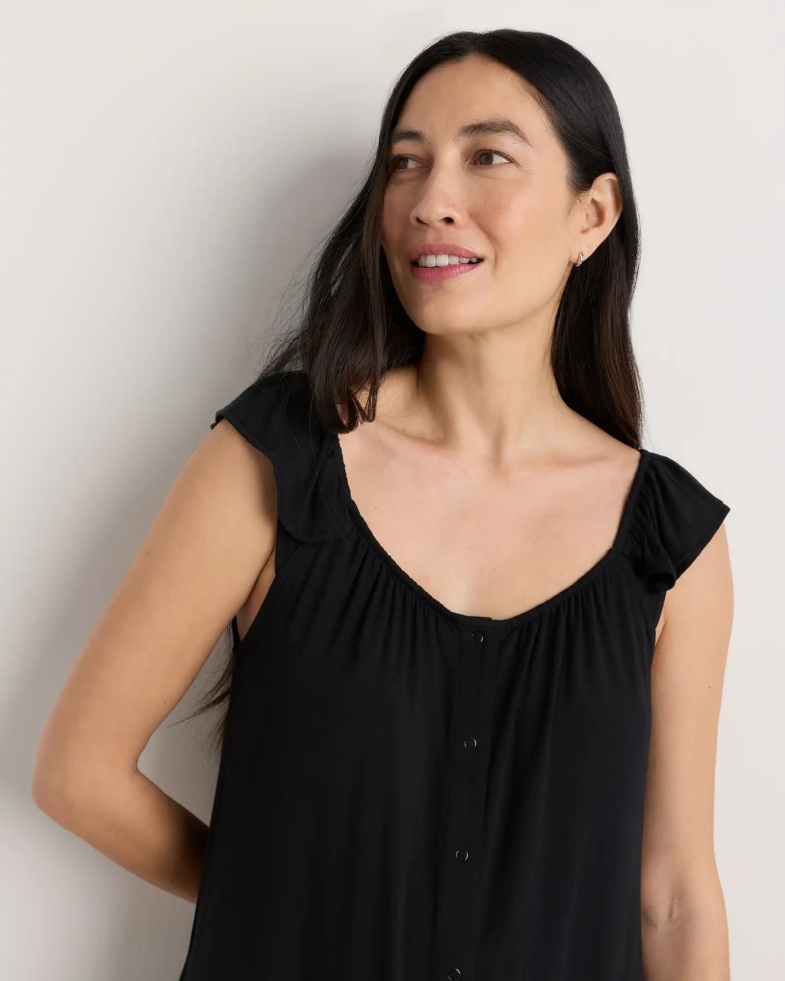 Bamboo Jersey Flutter Sleeve Labor and Delivery Gown