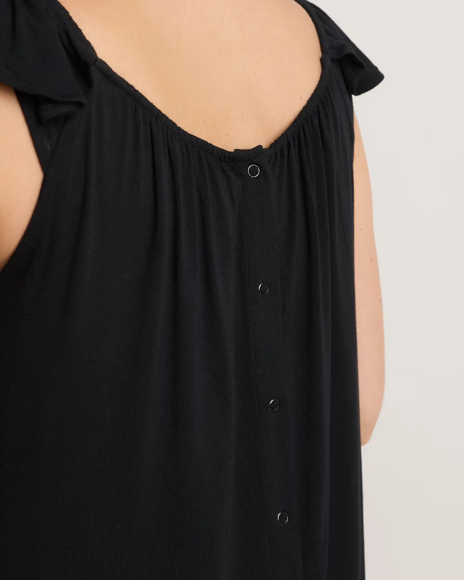Bamboo Jersey Flutter Sleeve Labor and Delivery Gown
