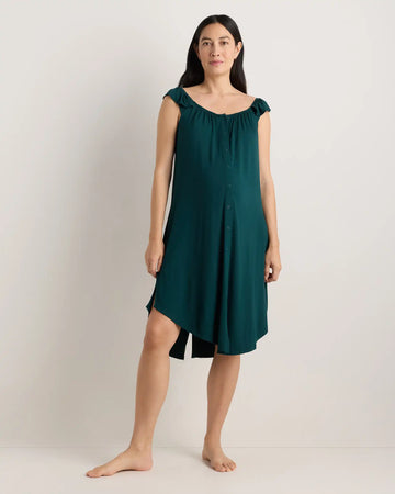 Bamboo Jersey Flutter Sleeve Labor and Delivery Gown