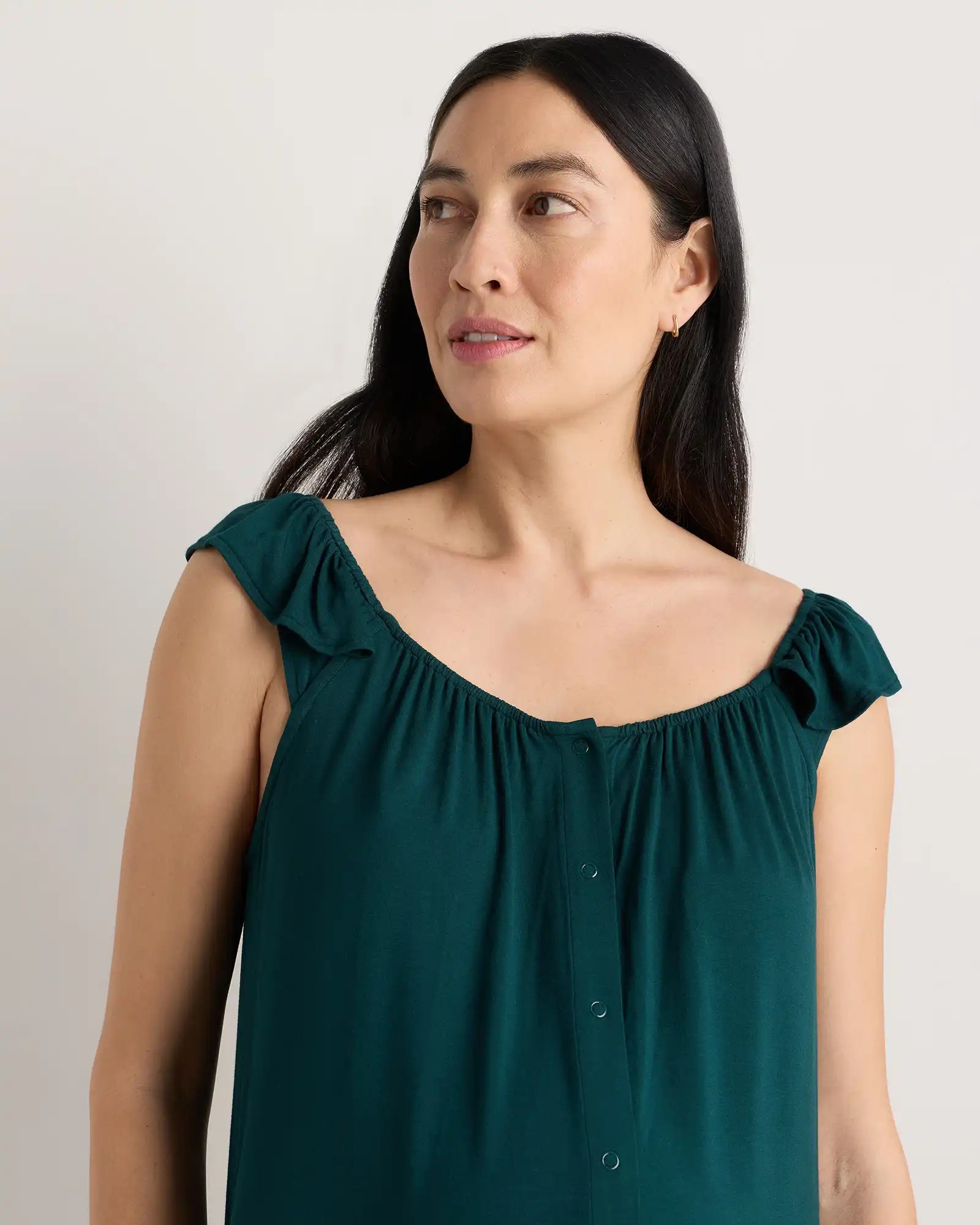 Bamboo Jersey Flutter Sleeve Labor and Delivery Gown