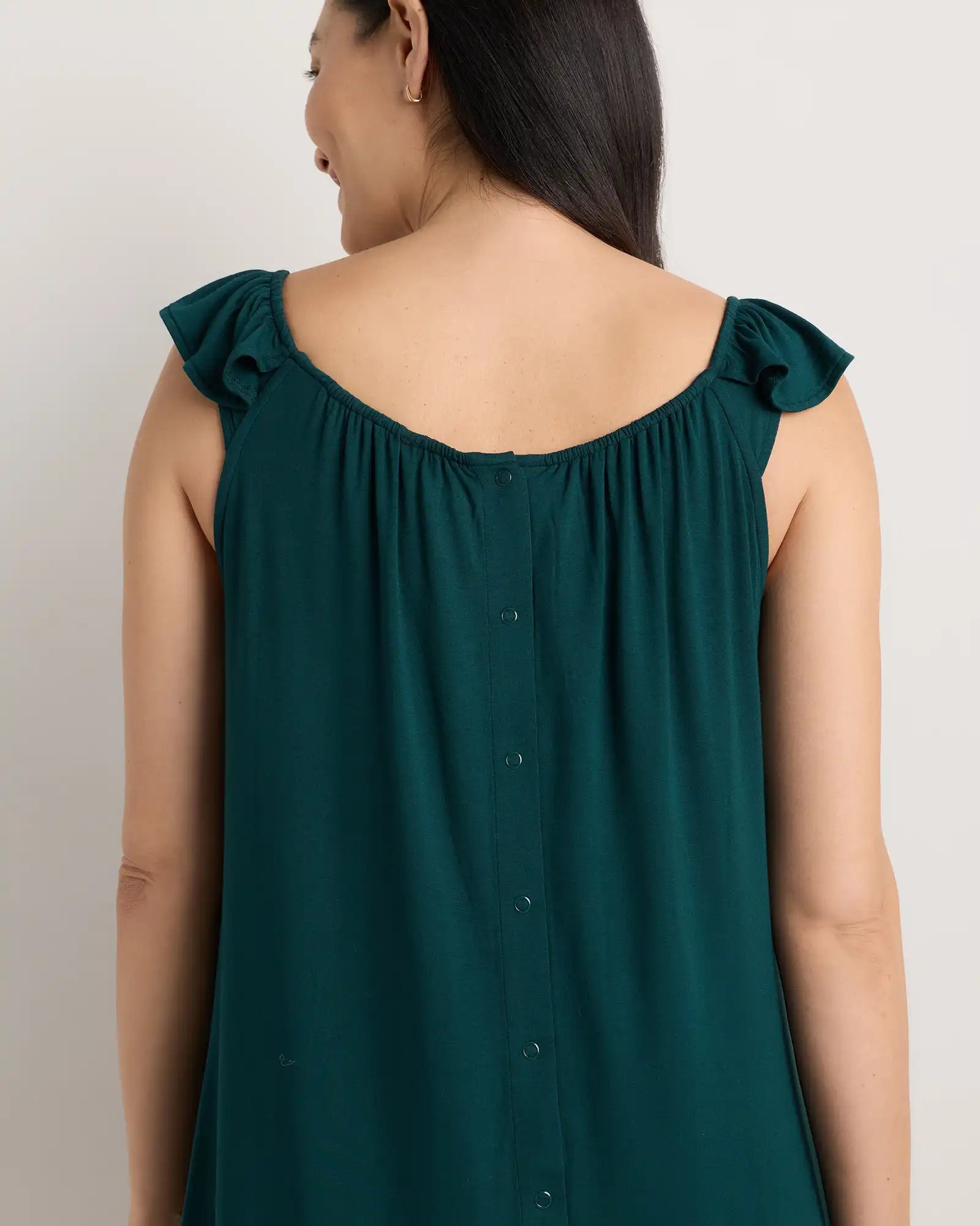 Bamboo Jersey Flutter Sleeve Labor and Delivery Gown