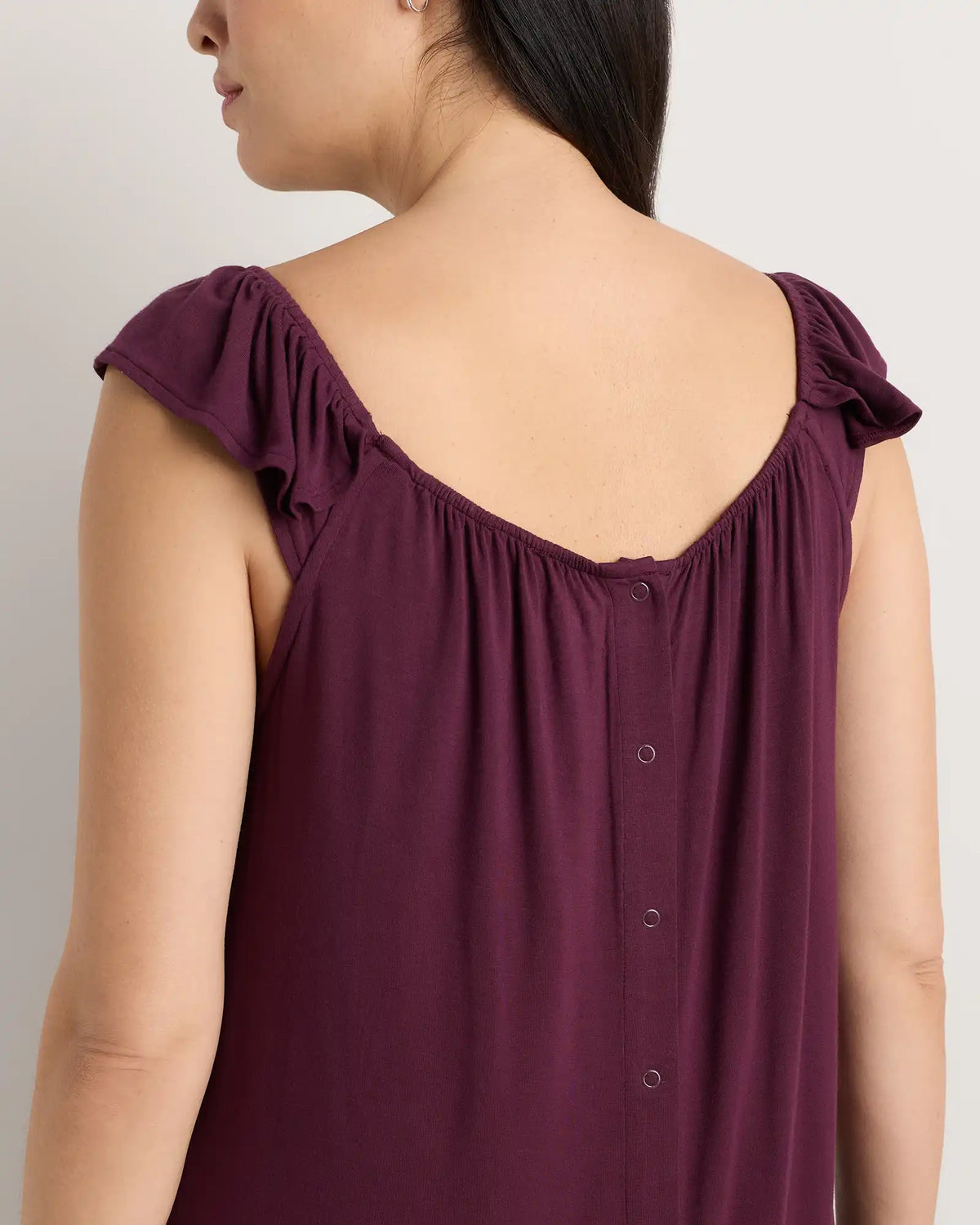 Bamboo Jersey Flutter Sleeve Labor and Delivery Gown