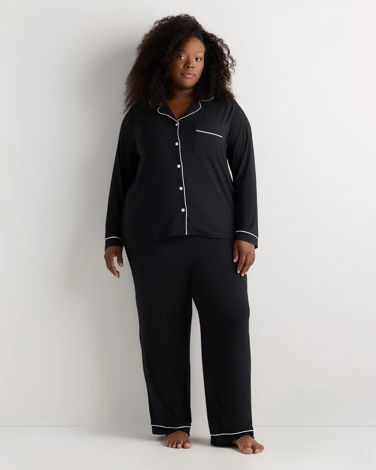 Bamboo Jersey Long Sleeve Pajama Set