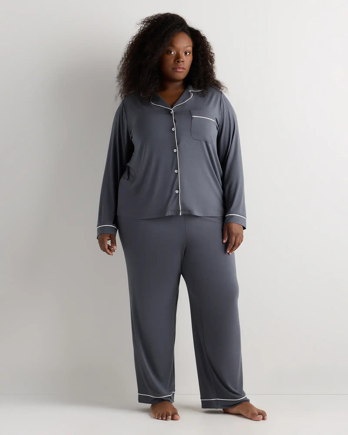Bamboo Jersey Long Sleeve Pajama Set