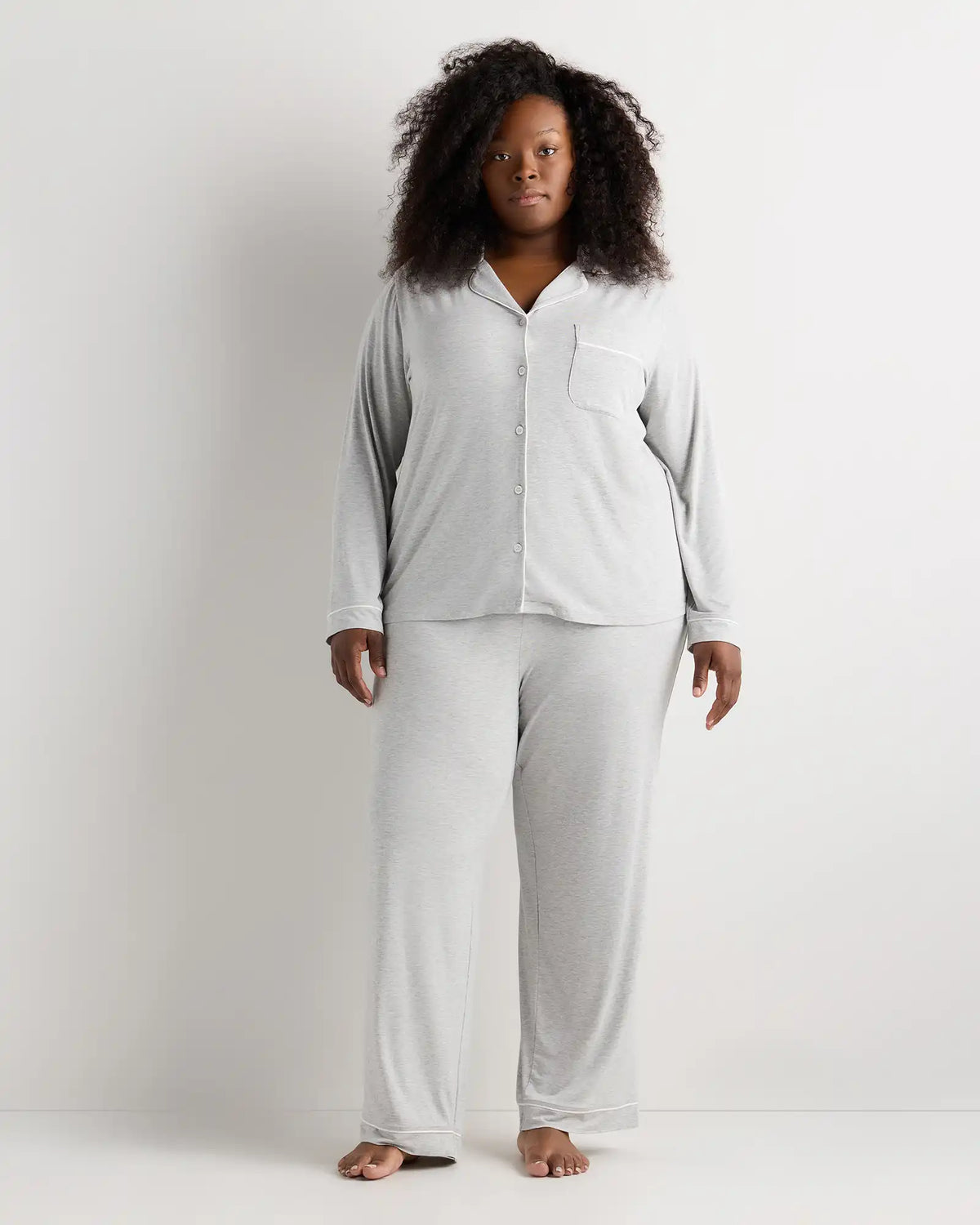 Bamboo Jersey Long Sleeve Pajama Set