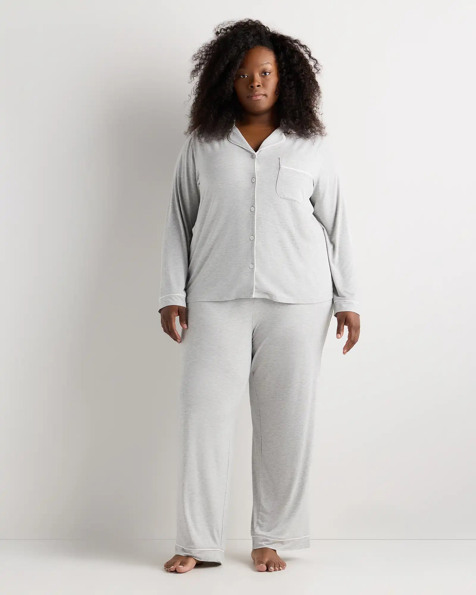 Bamboo Jersey Long Sleeve Pajama Set