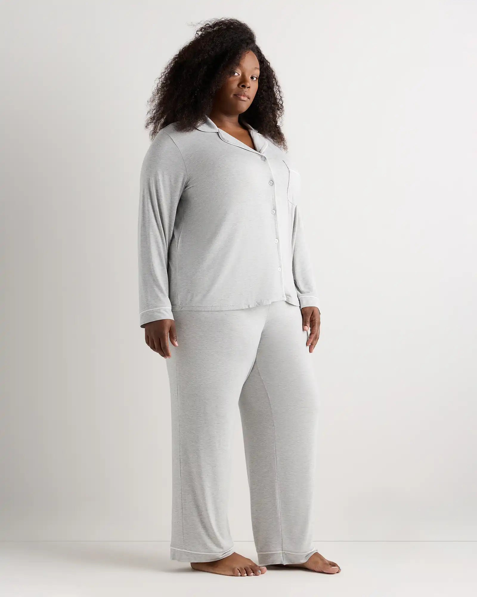 Bamboo Jersey Long Sleeve Pajama Set