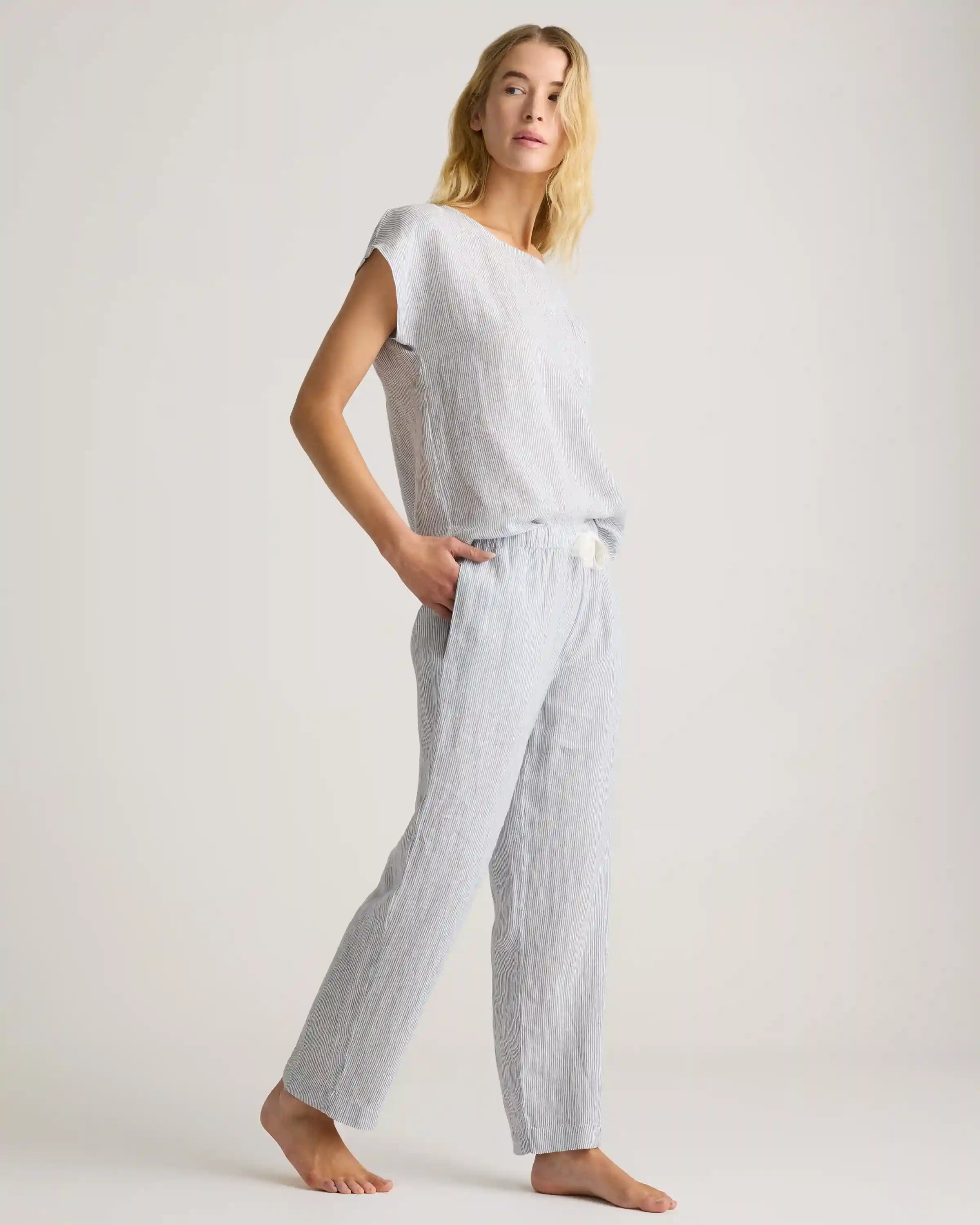 100% European Linen Pajama Set