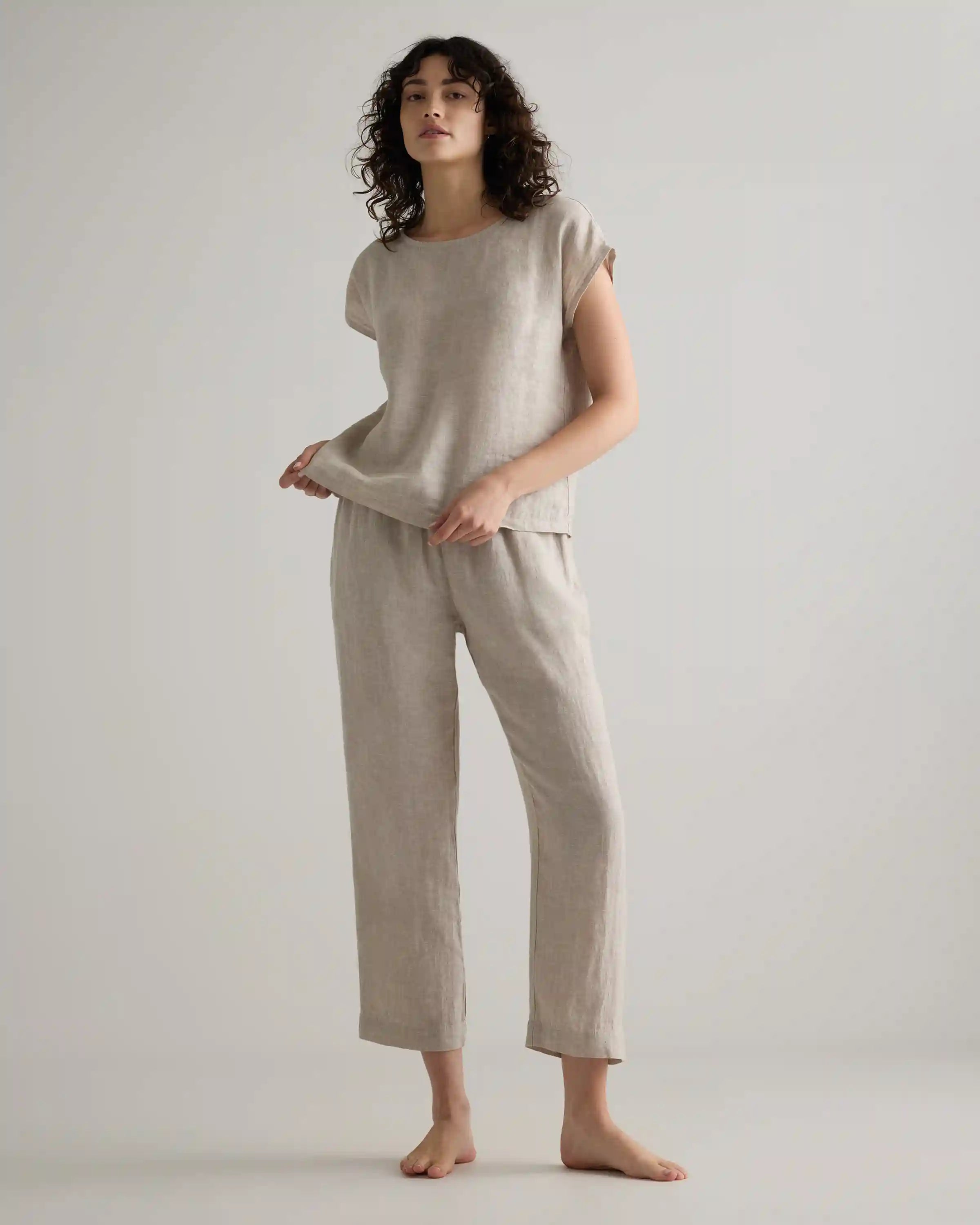 100% European Linen Pajama Set