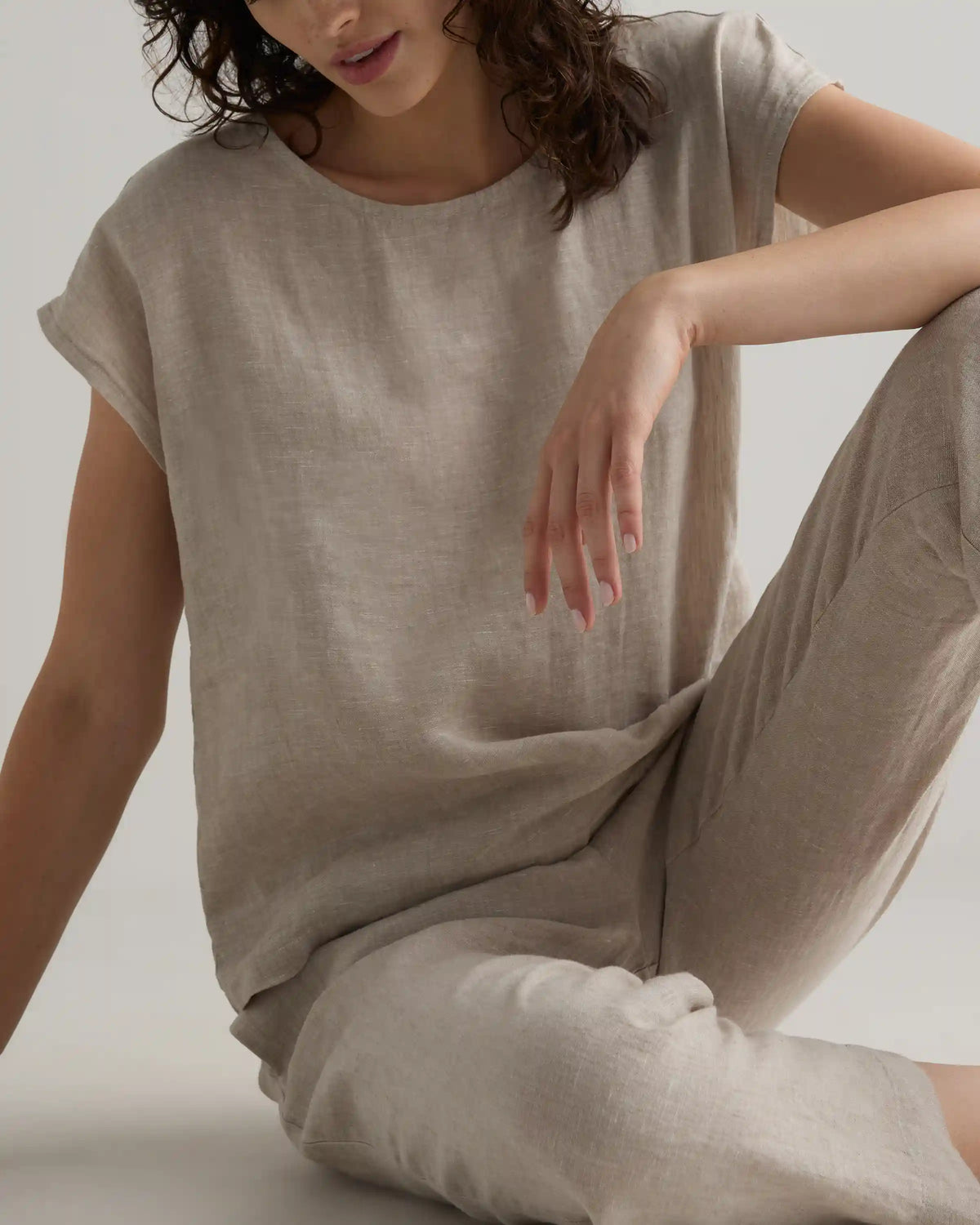 100% European Linen Pajama Set