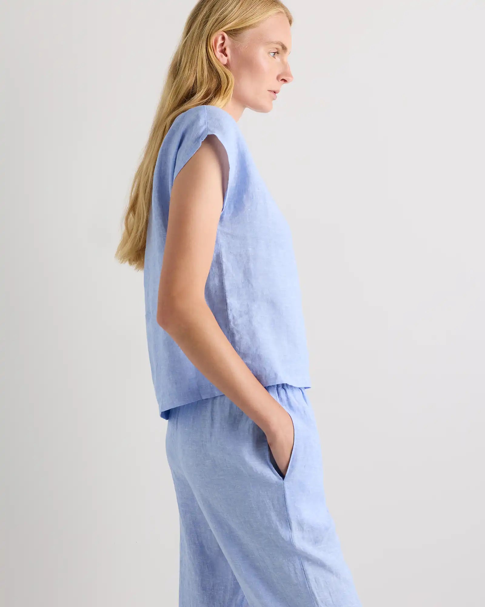 100% European Linen Pajama Set