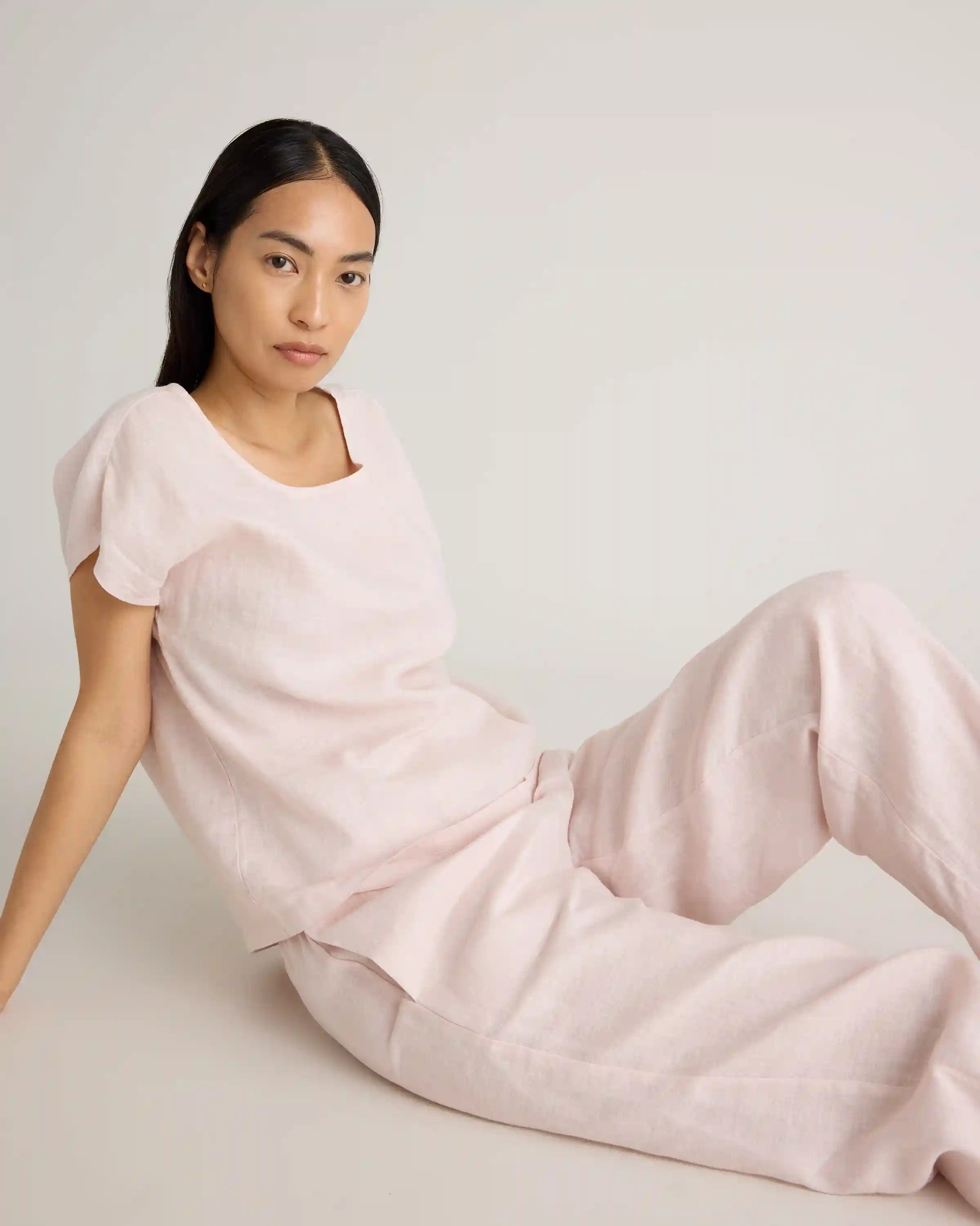 100% European Linen Pajama Set