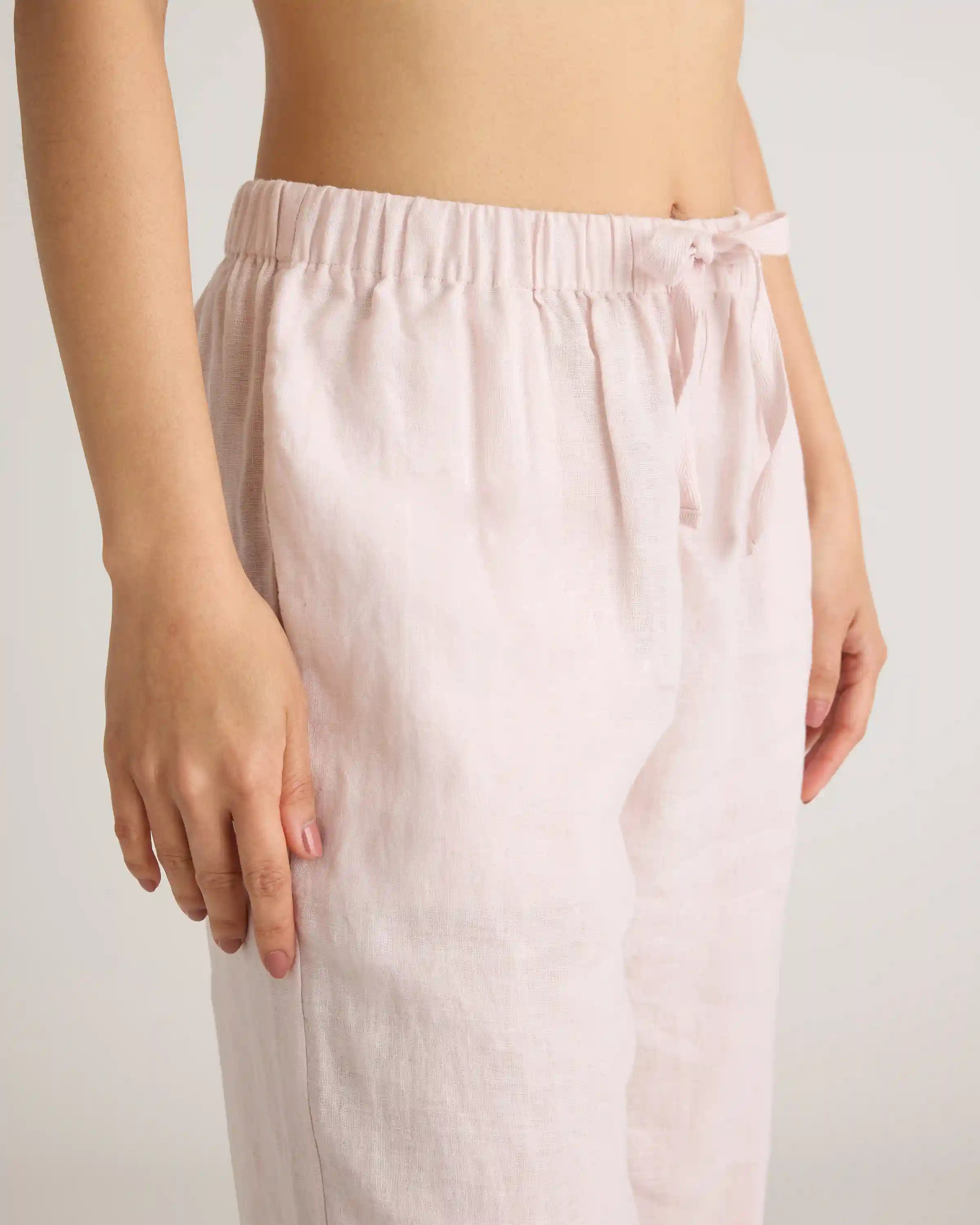 100% European Linen Pajama Set