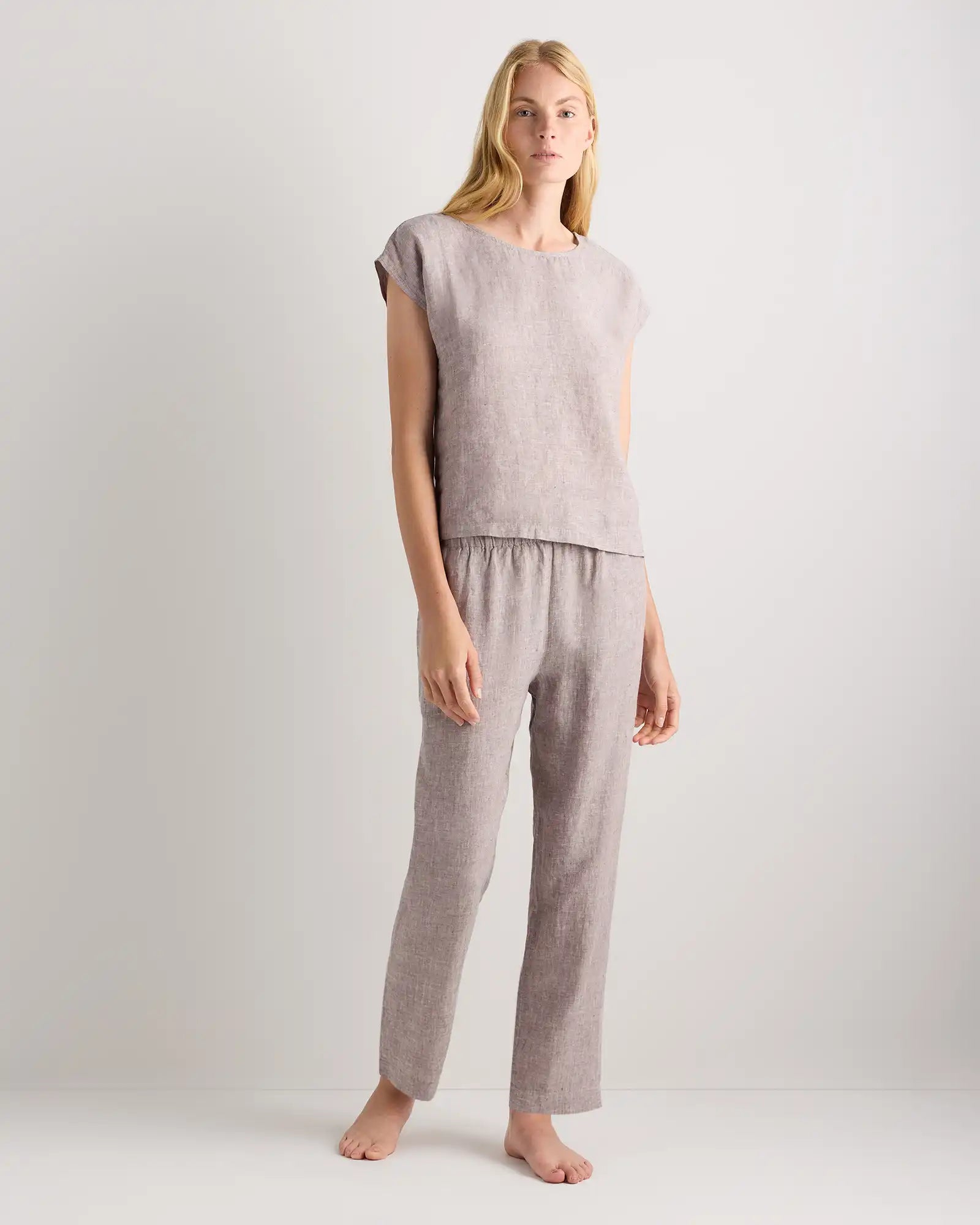 100% European Linen Pajama Set