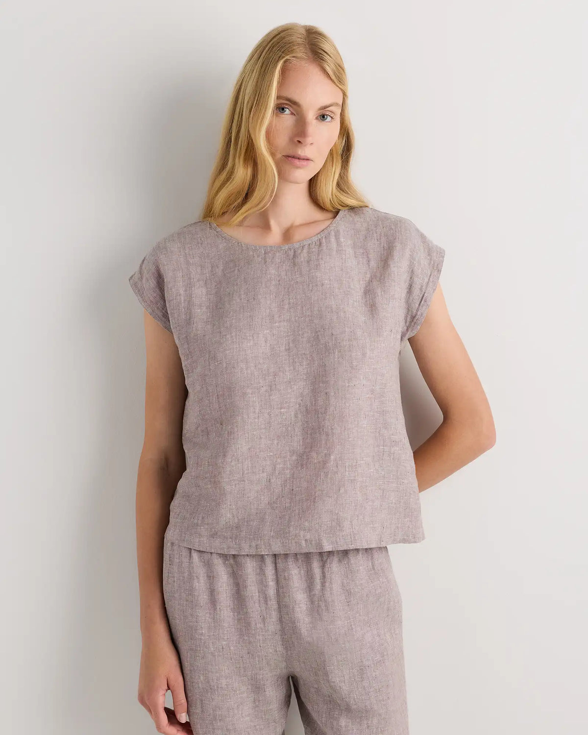100% European Linen Pajama Set