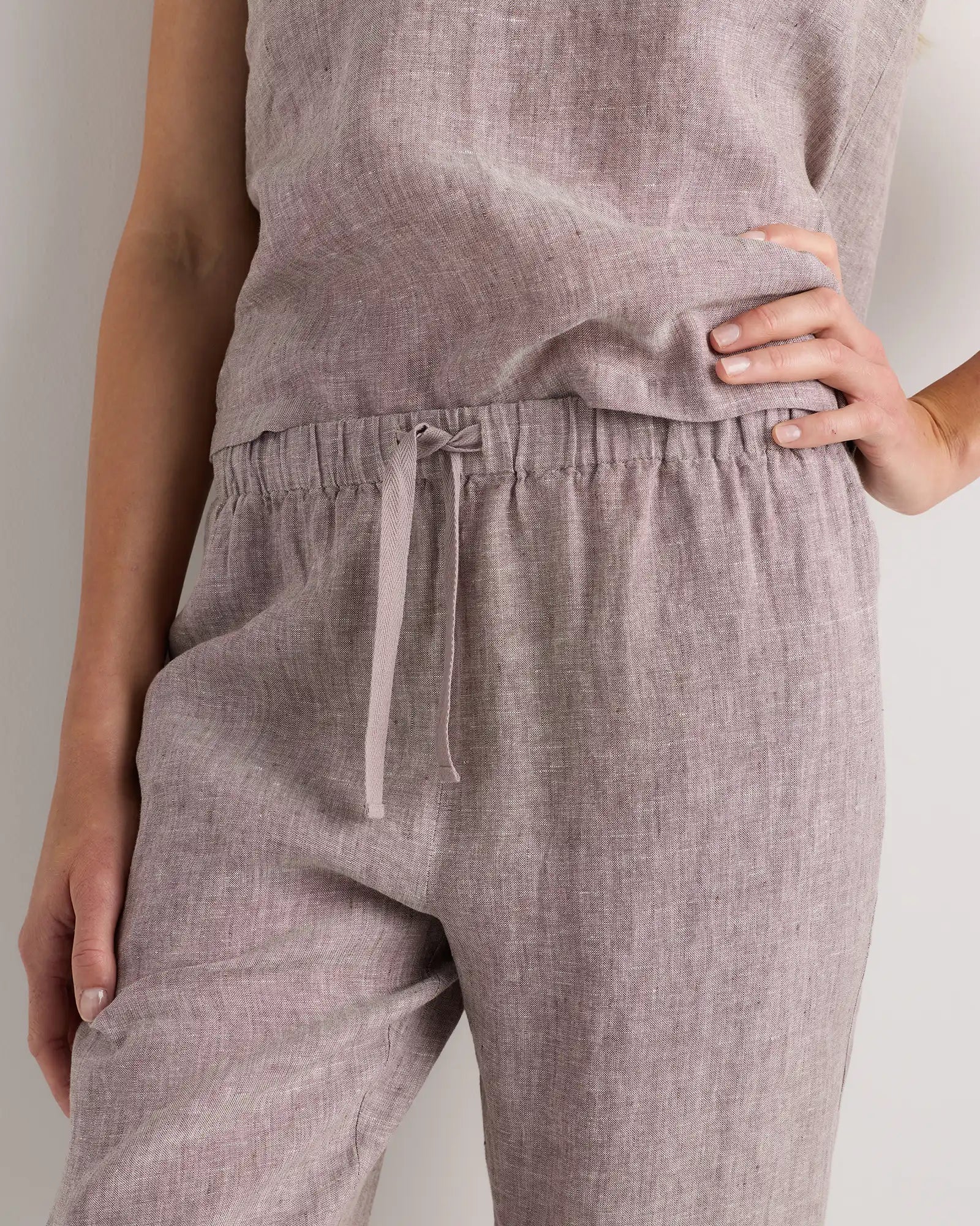 100% European Linen Pajama Set