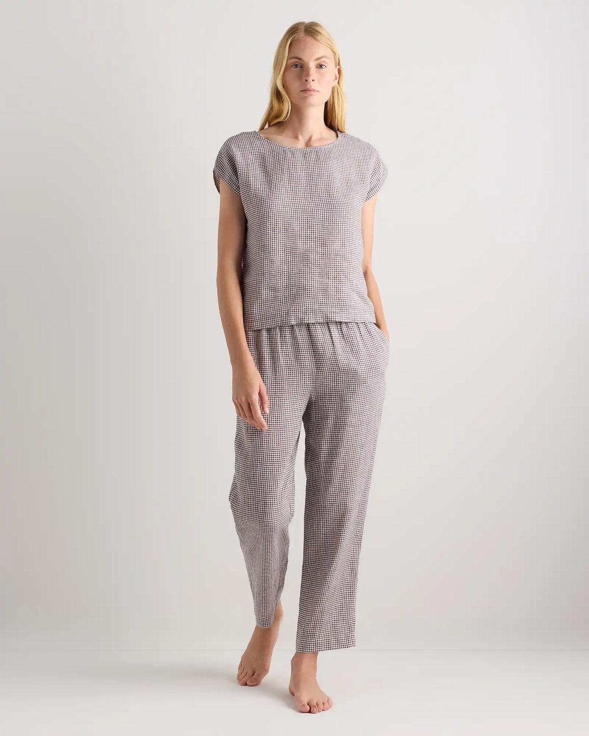 100% European Linen Pajama Set