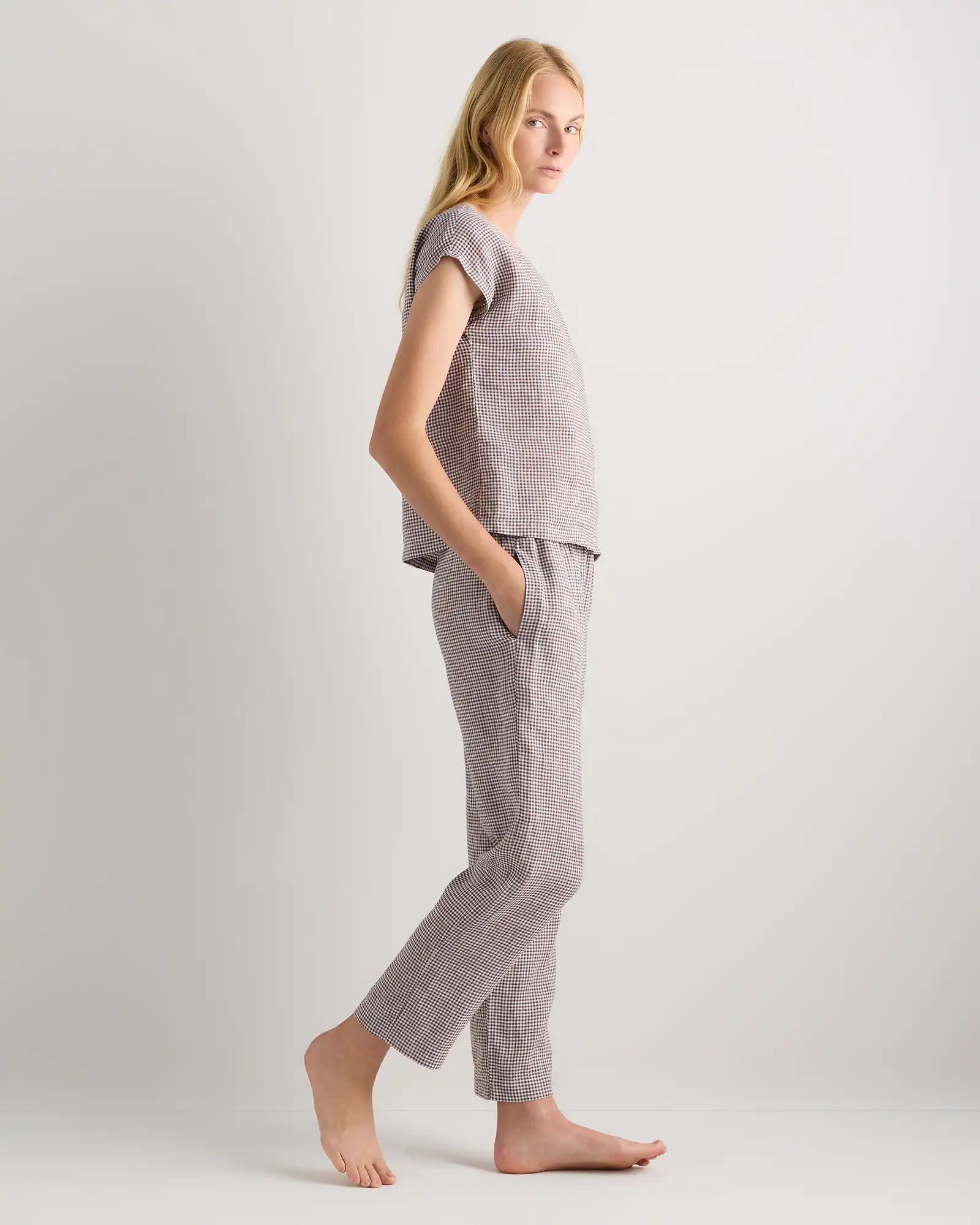 100% European Linen Pajama Set