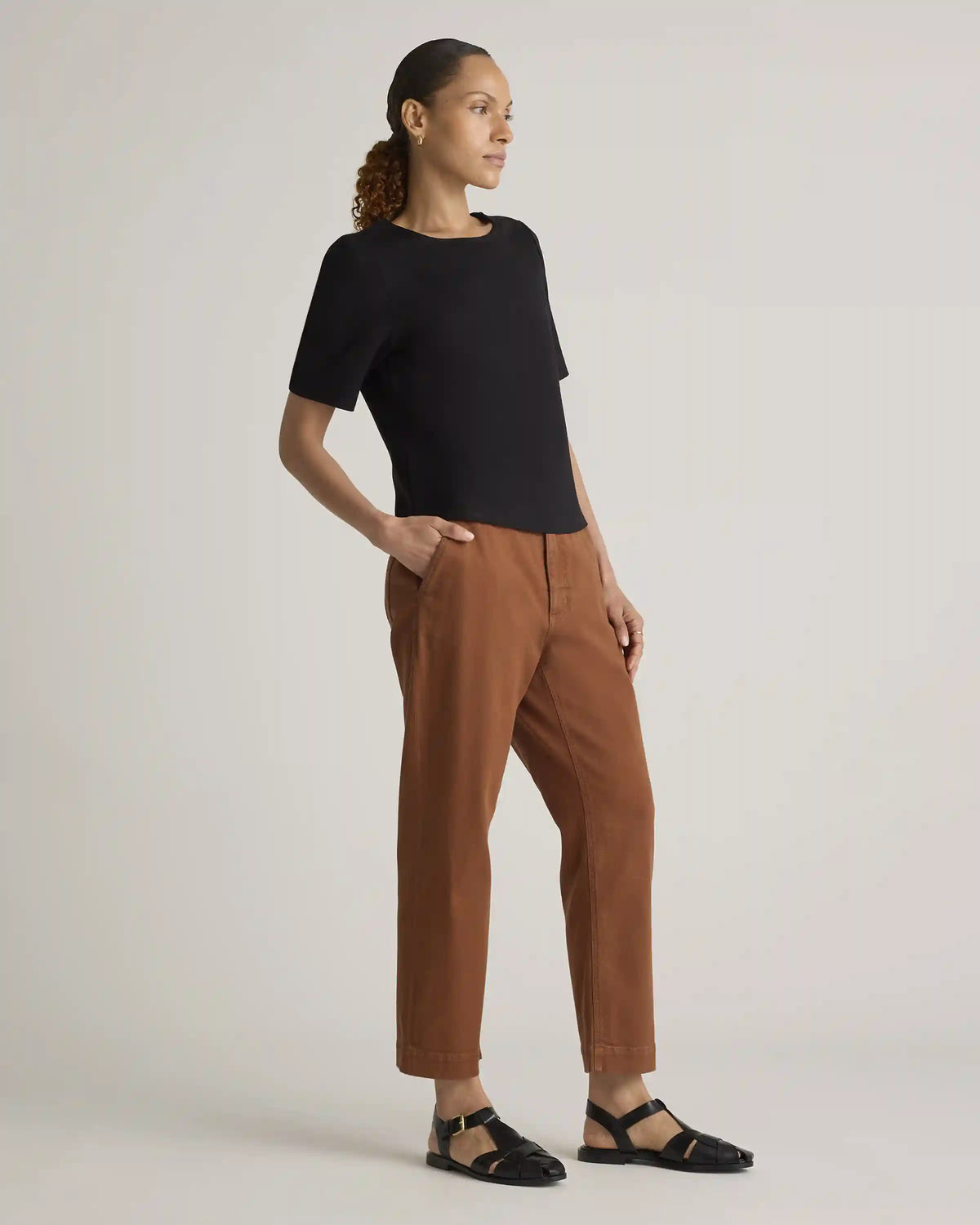 Ultra-Stretch Ponte Short Sleeve Top