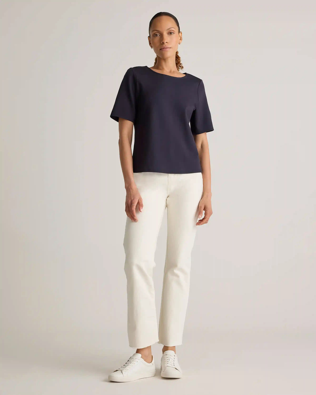 Ultra-Stretch Ponte Short Sleeve Top