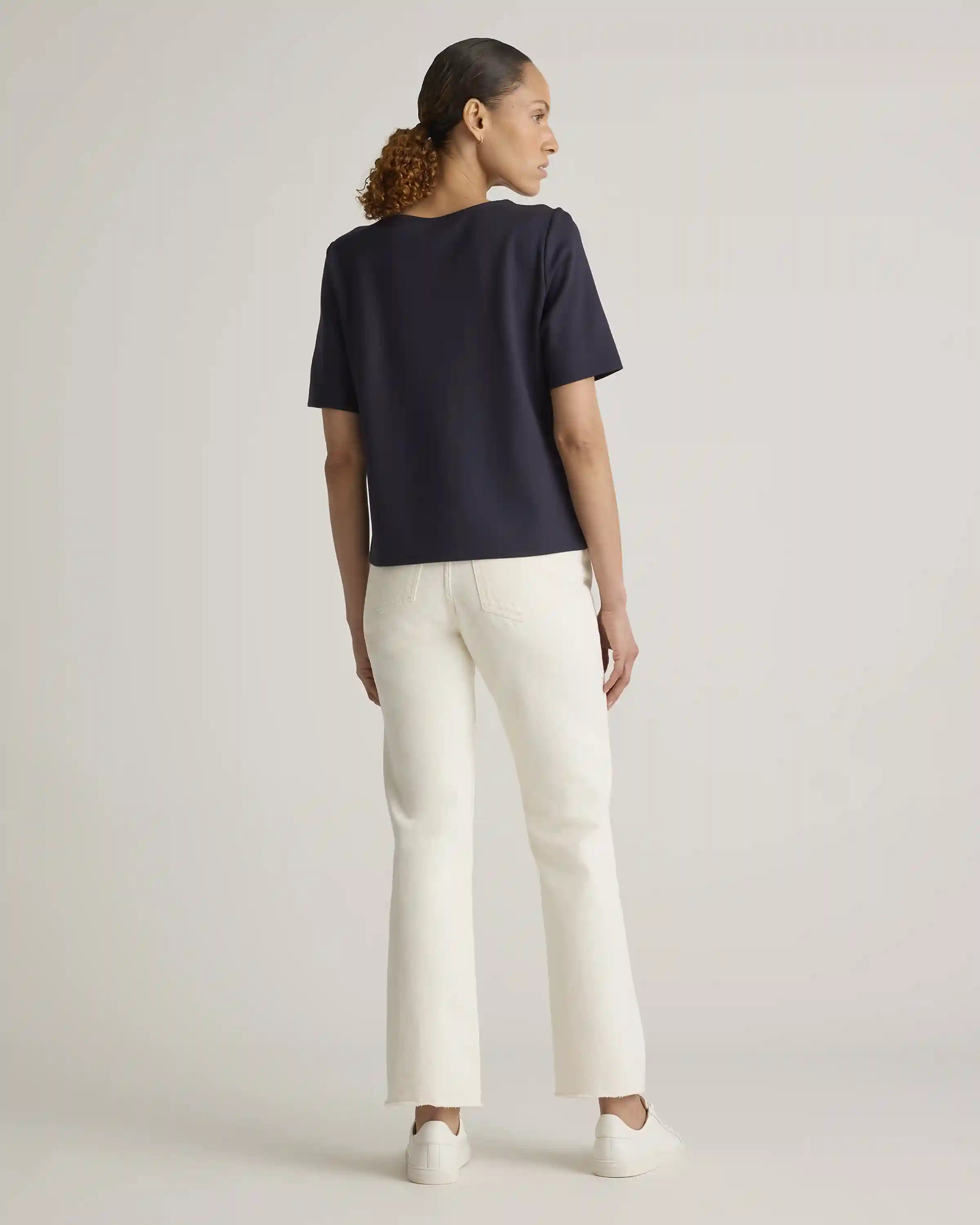 Ultra-Stretch Ponte Short Sleeve Top