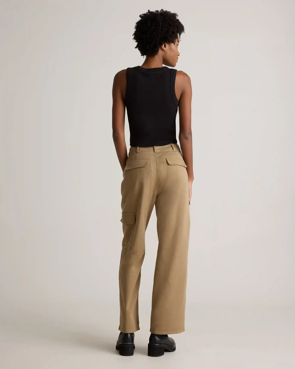 Organic Cotton Micro-Rib Cropped Cutaway Tank