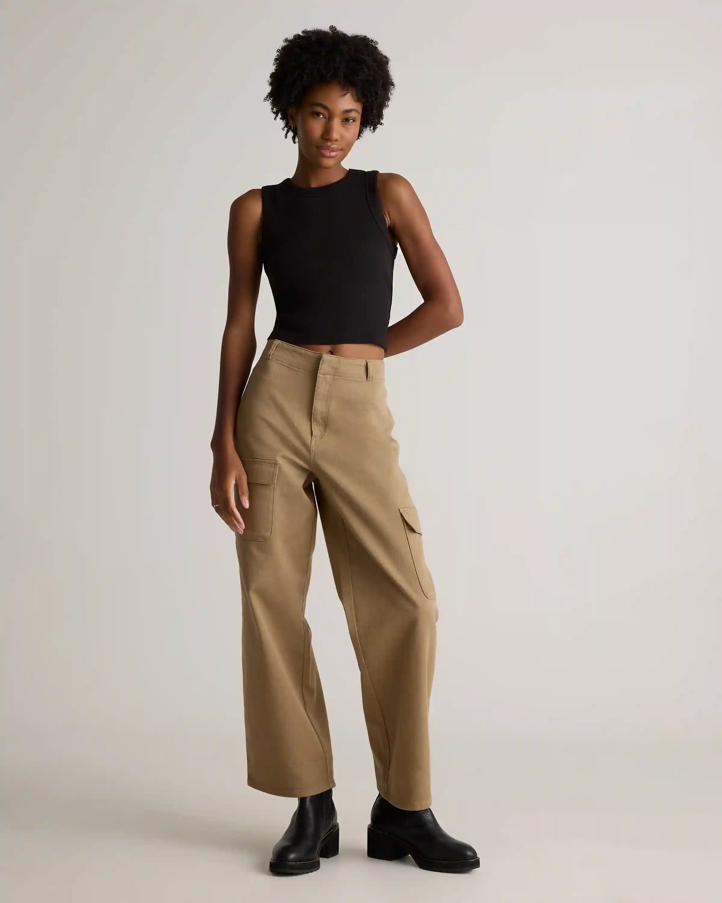 Organic Cotton Micro-Rib Cropped Cutaway Tank (3-Pack)