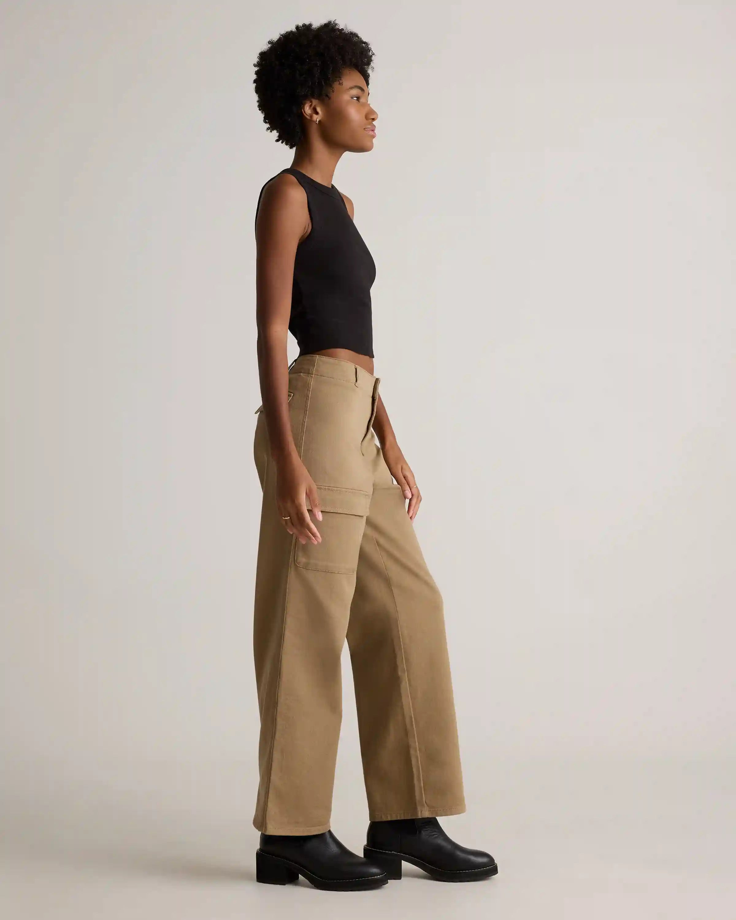 Organic Cotton Micro-Rib Cropped Cutaway Tank (3-Pack)