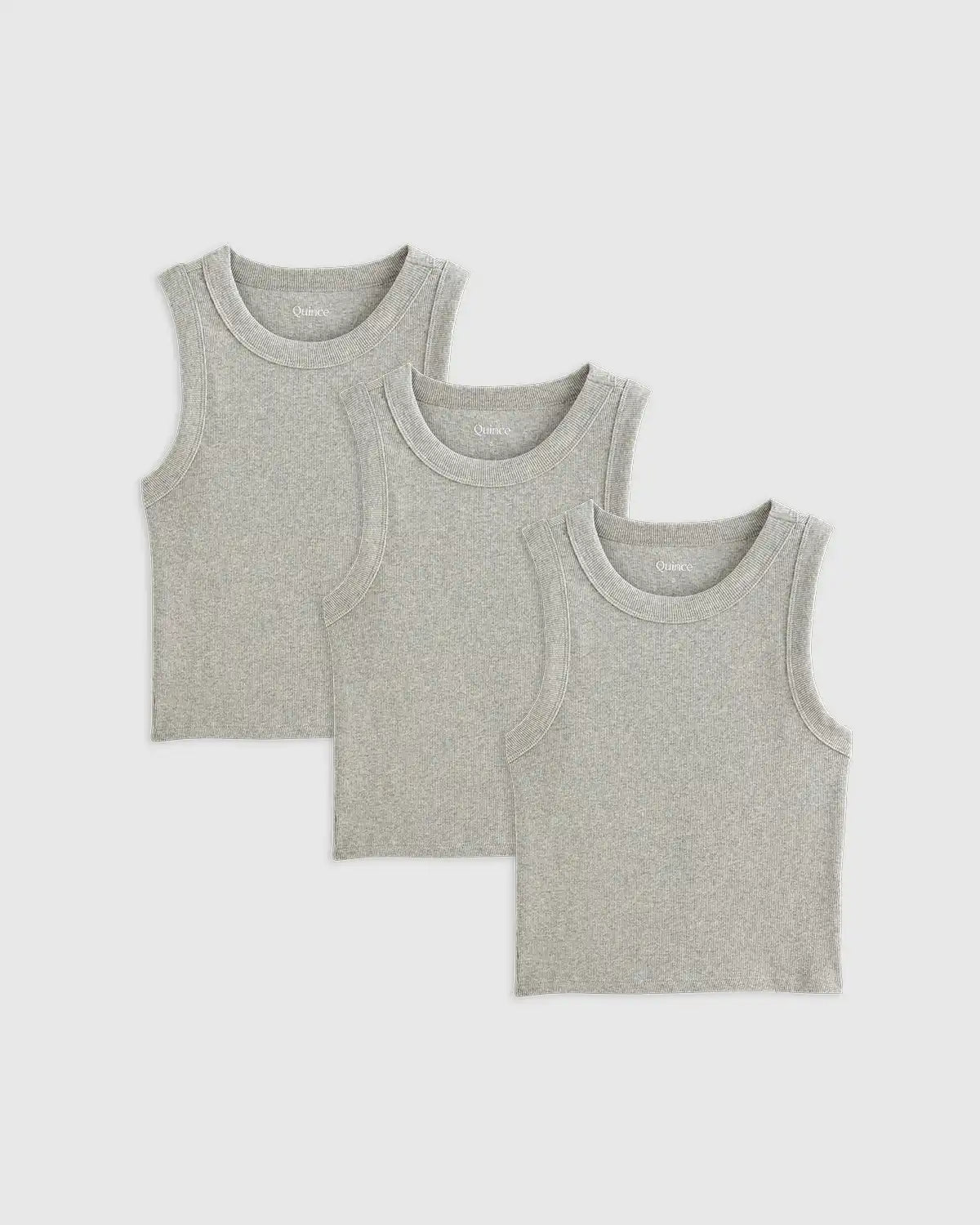 Organic Cotton Micro-Rib Cropped Cutaway Tank (3-Pack)