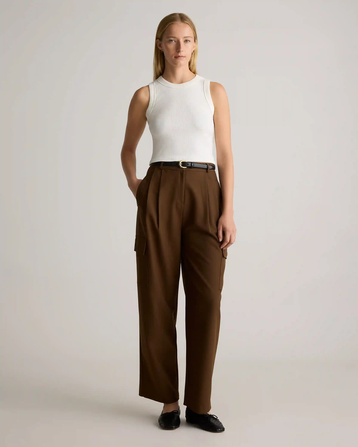 Organic Cotton Micro-Rib Cropped Cutaway Tank
